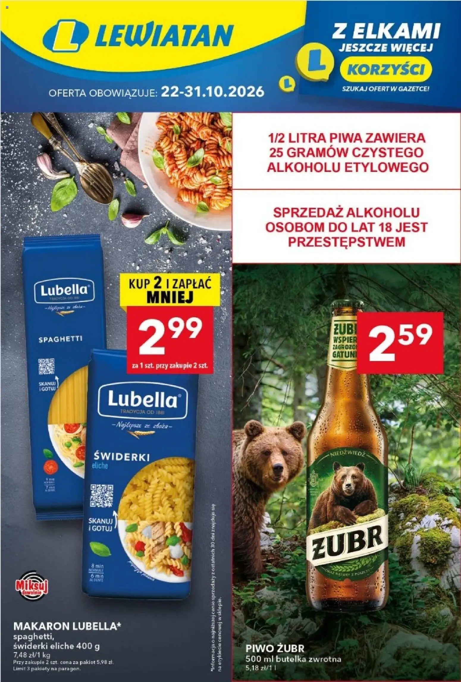 Pogląd gazetki "Lewiatan gazetka" ze sklepu Lewiatan ważnej od 22.10.2026