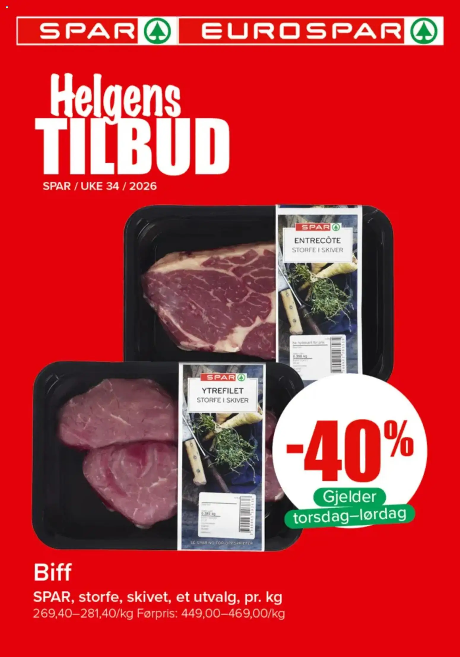 Forhåndsvis Spar Helgens Tilbud fra butikk Spar gyldig fra 20/08/2026