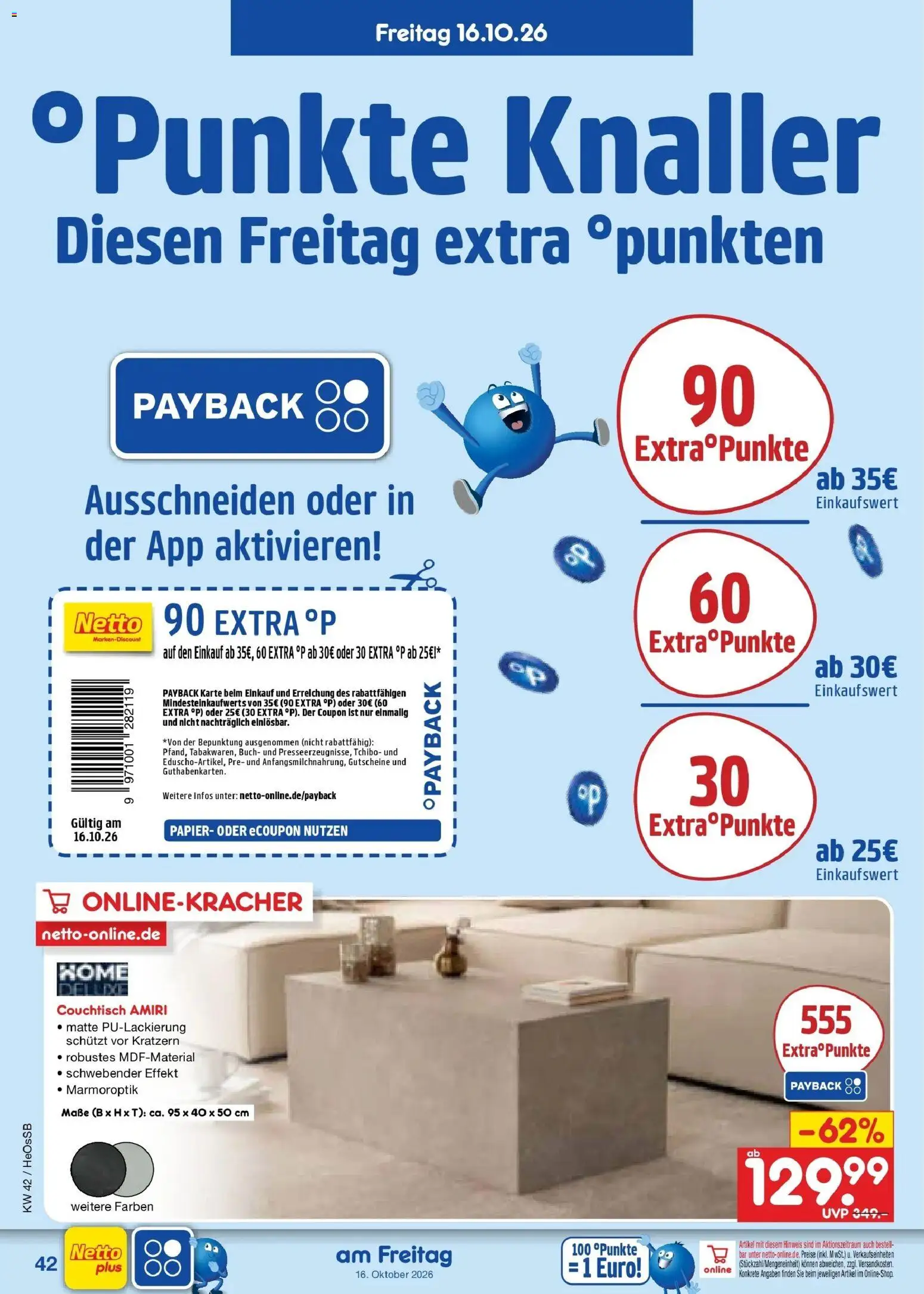 Vorschau von dem Prospekt des Geschäftes Netto Marken-Discount, gültig ab dem 12.10.2026 - Couchtisch