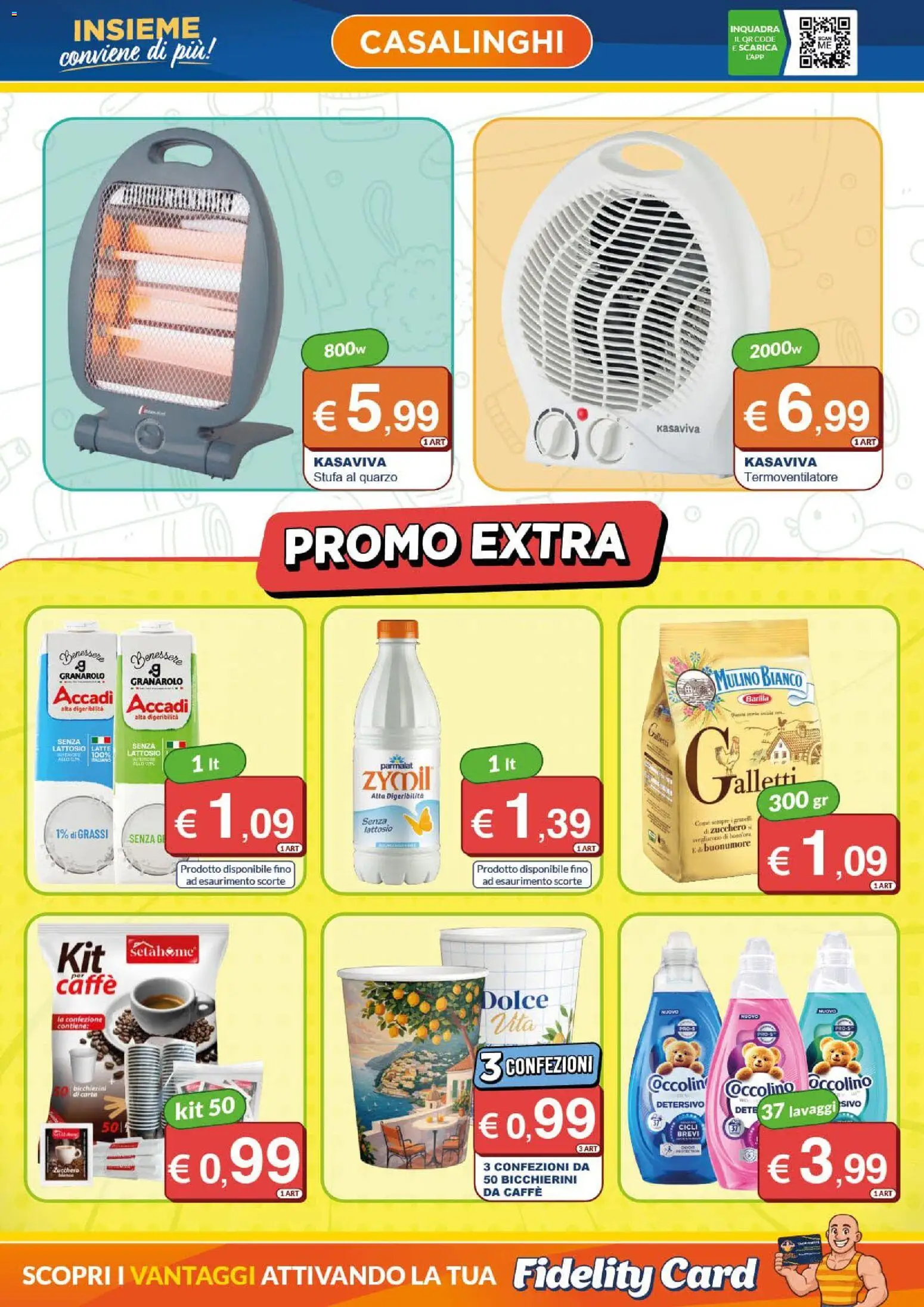 Anteprima dell'opuscolo Mister Risparmio volantino dal negozio Mister Risparmio valido da 29/10/2026 - Caffè, Zucchero, Latte, Stufa