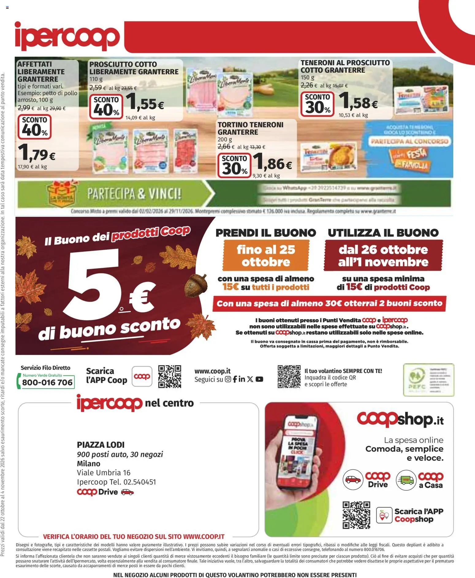 Anteprima dell'opuscolo Ipercoop volantino dal negozio Ipercoop valido da 22/10/2026