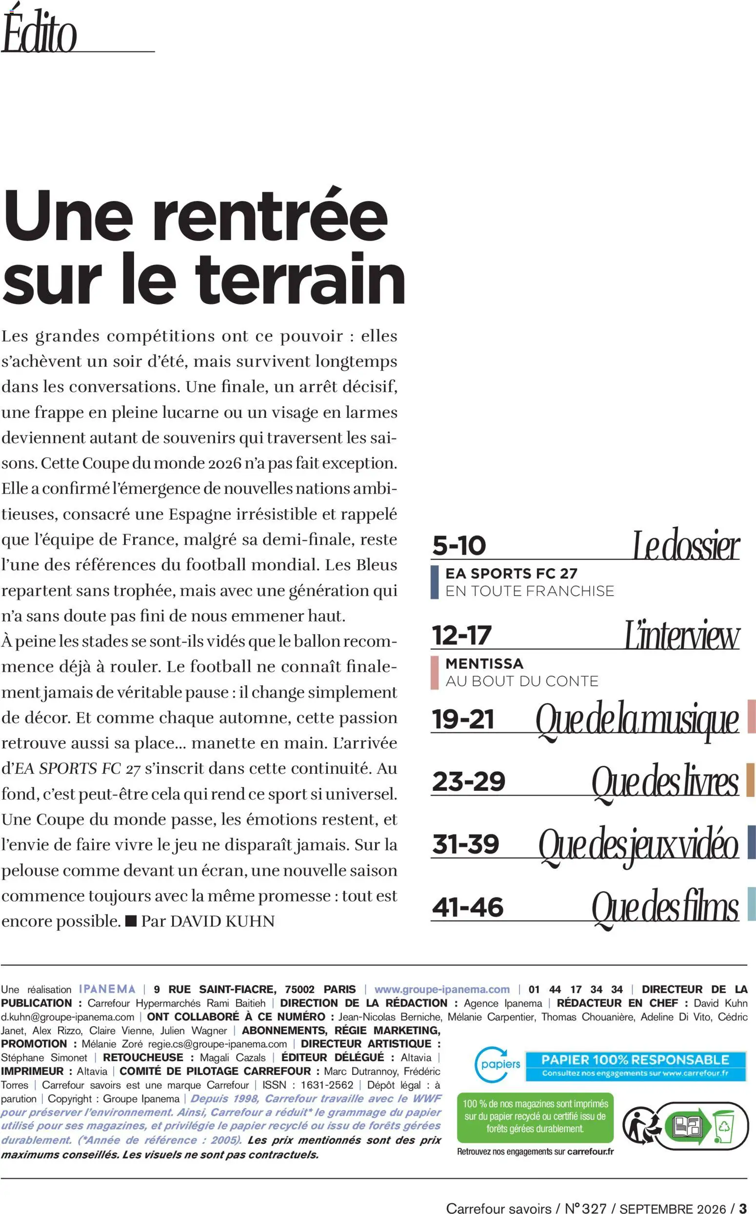 Prévisualisation de Carrefour A chacun sa culture du magasin Carrefour formulaire valide 01/09/2026 - Jeux, Vidéo, Mais, Ballon, Livres
