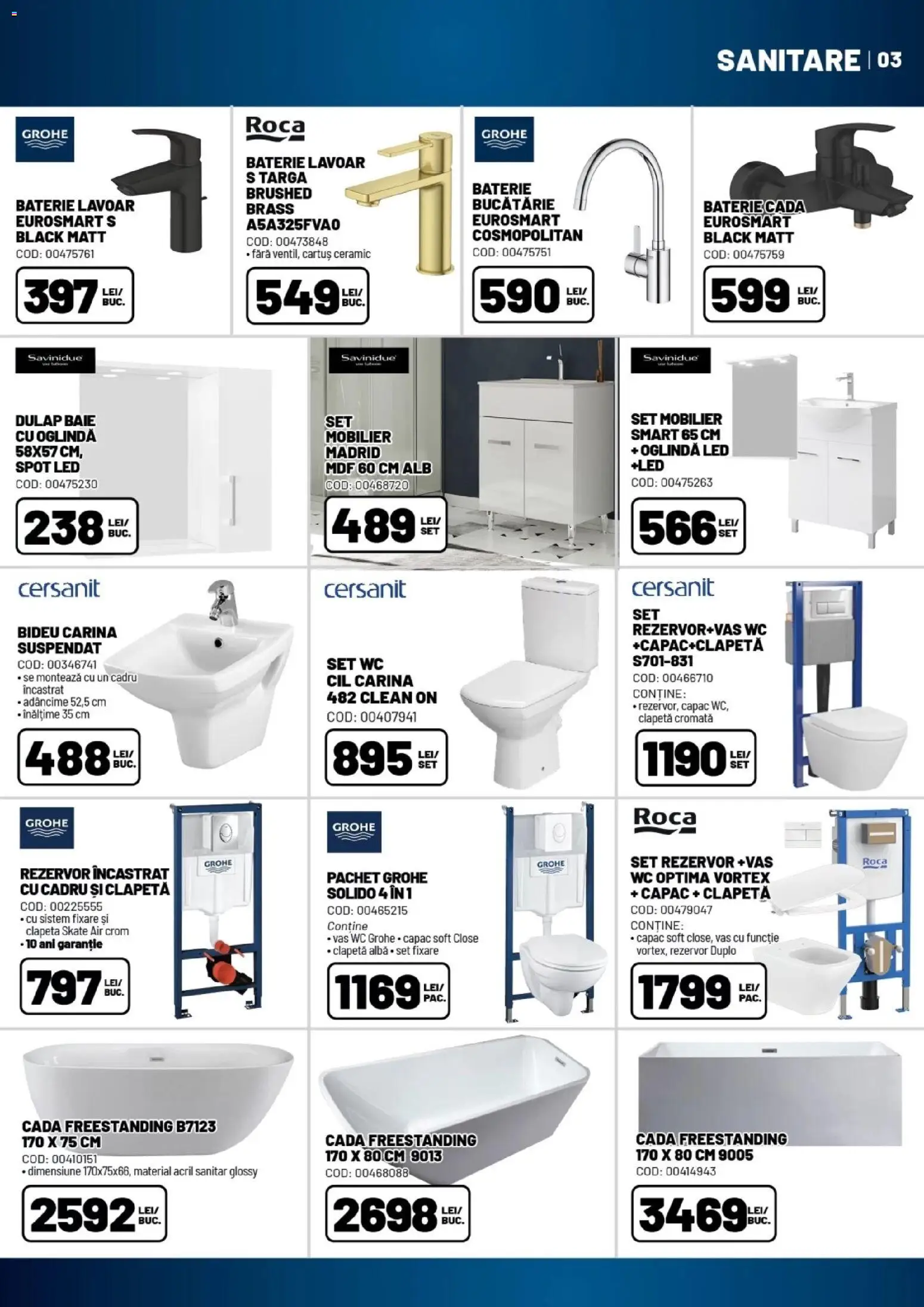 Previzualizarea de cataloage: Ambient Ambient Catalog valabil de la 06.10.2026 - Black, Bucătărie, LED, Cadă, Vas WC, Clean, Baterie, Lavoar