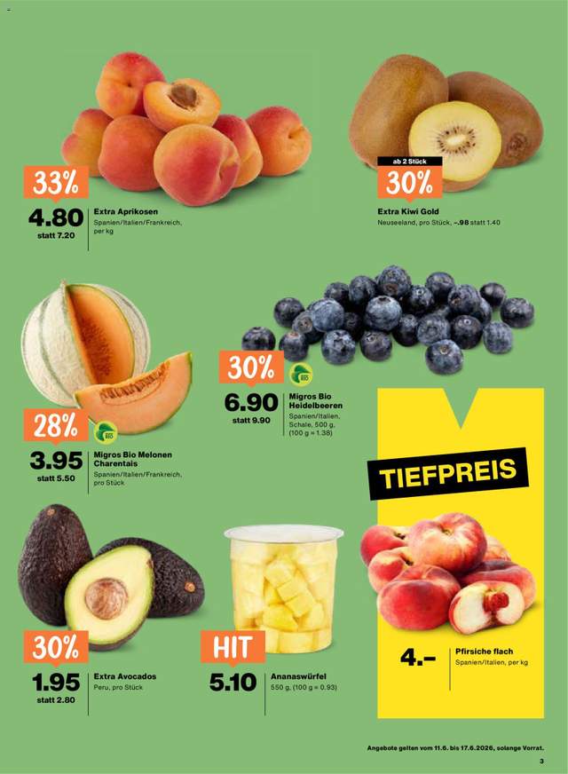 Neue Migros Aktionen ab 11.06.