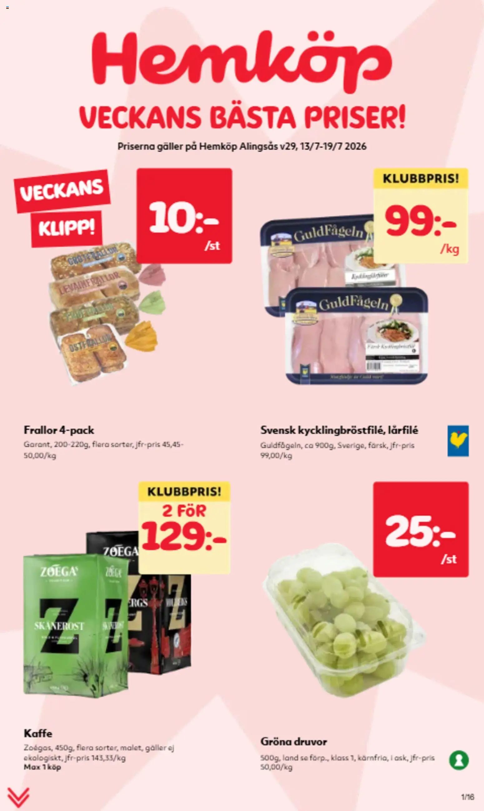 Förhandsgranska reklamblad Hemköp erbjudanden från butik Hemköp gäller från 13/07/2026
