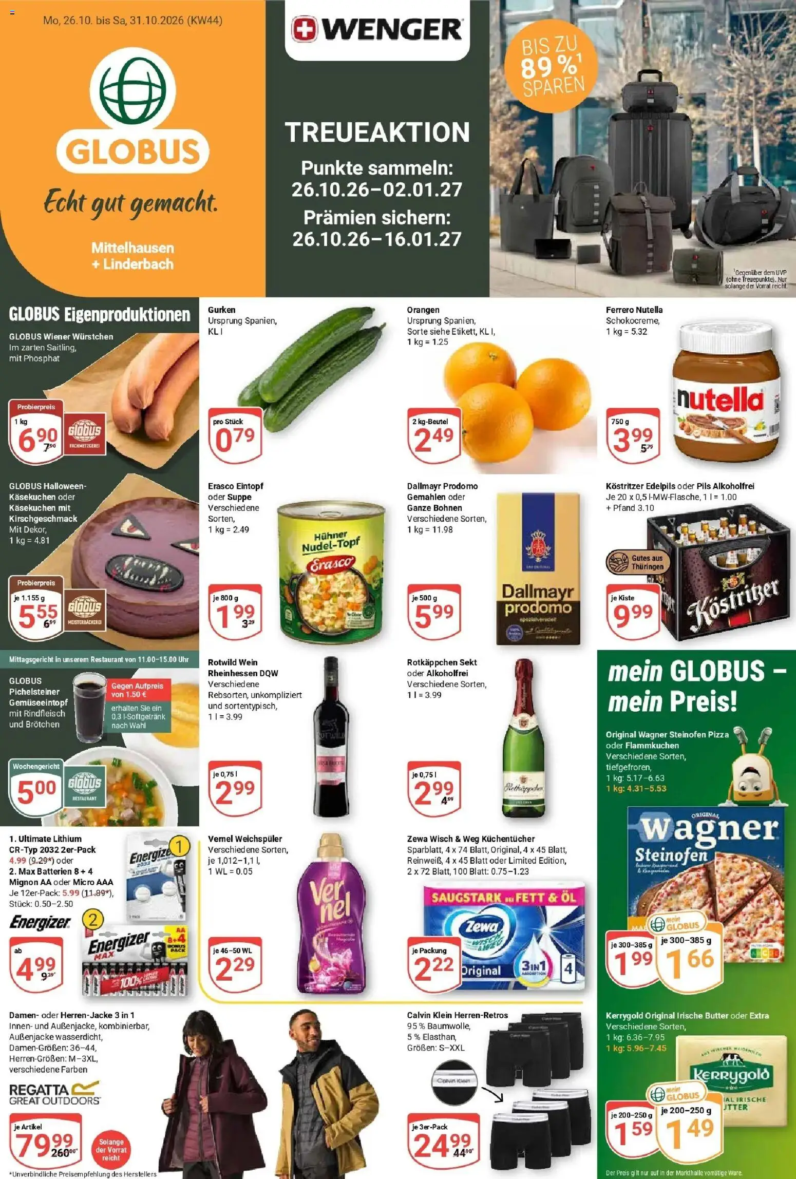 Vorschau von dem Prospekt des Geschäftes Globus, gültig ab dem 26.10.2026