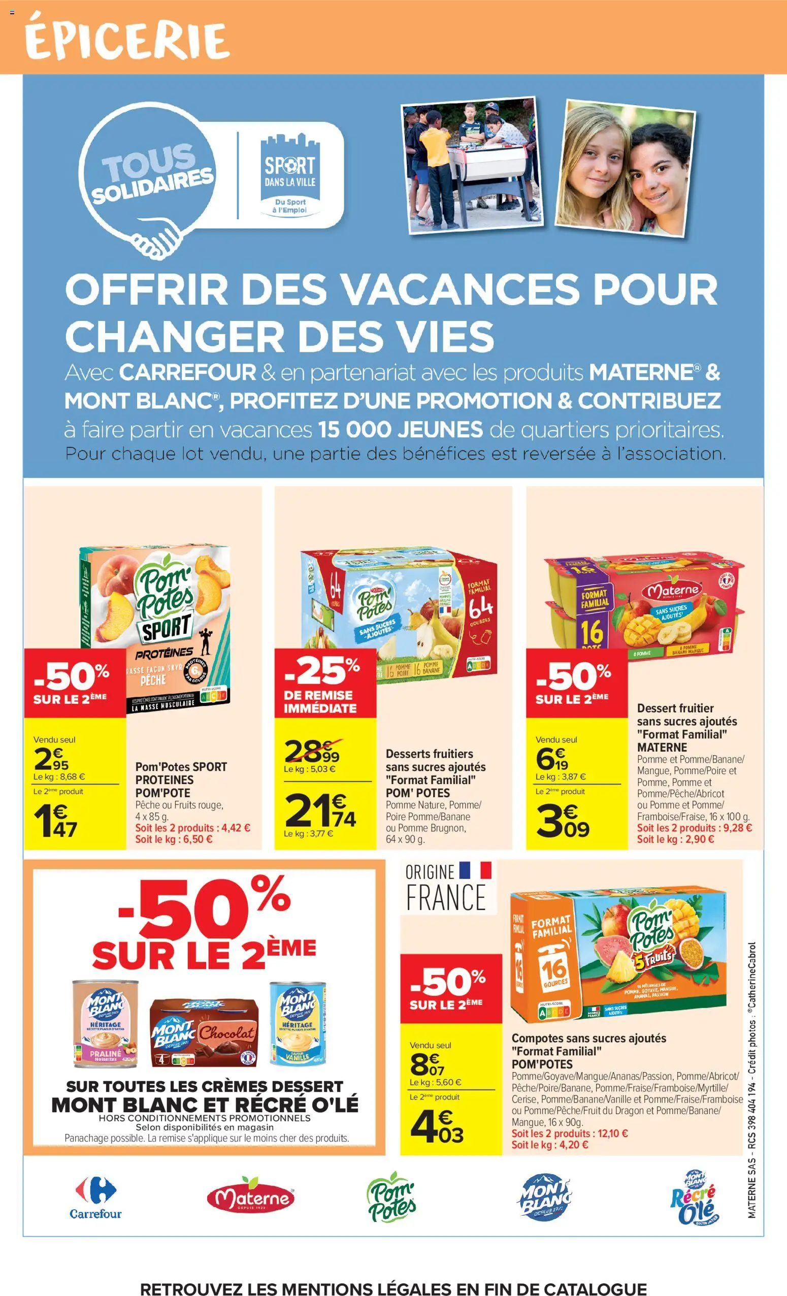 Prévisualisation de Carrefour Market catalogue du magasin Carrefour Market formulaire valide 27/10/2026 - Dessert, Chocolat, Fruits, Pomme, Banane, Pêche, Vanille, Pom'potes