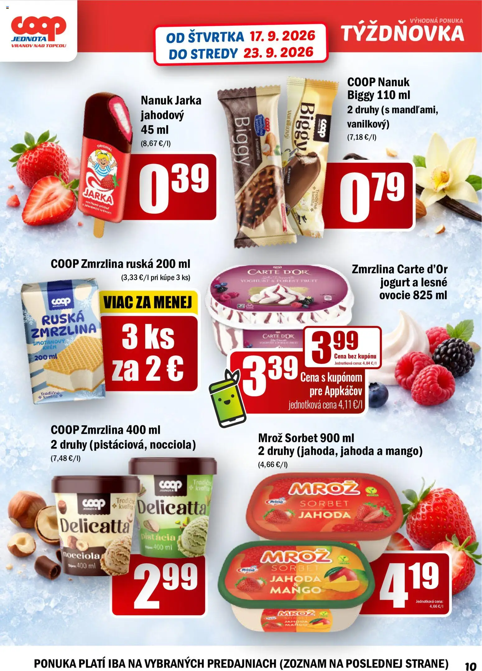 Náhľad COOP Jednota letáku platného od 17.09.2026