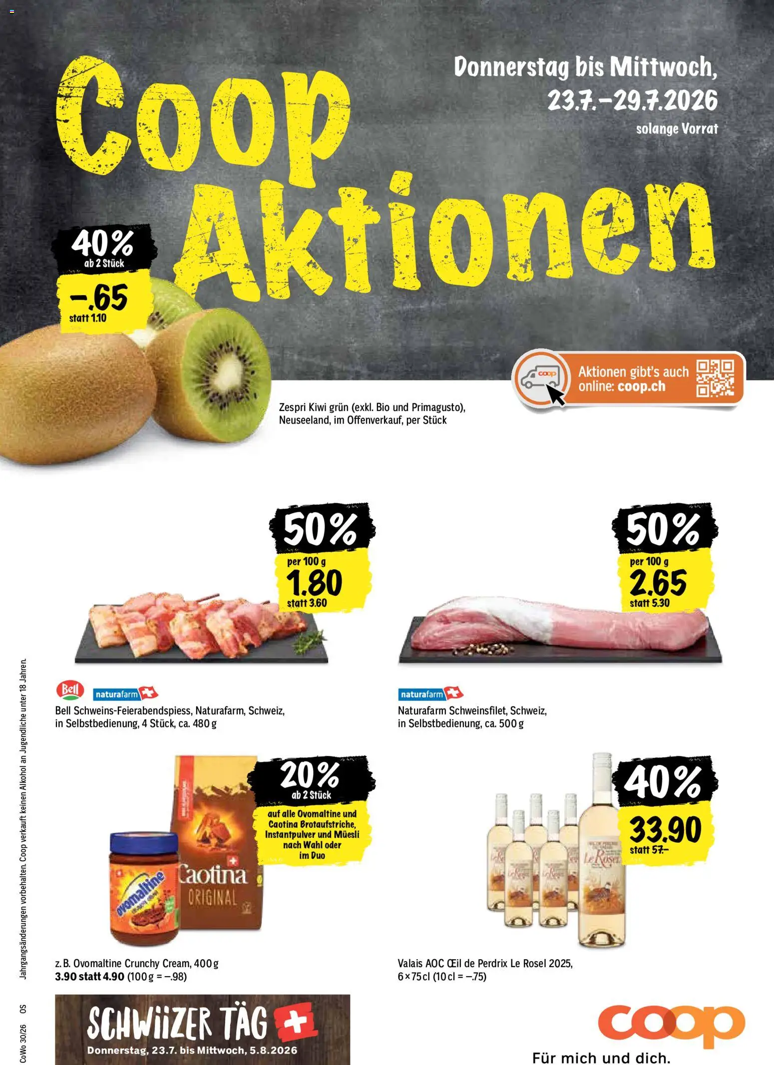 Vorschau des Merkblatts Coop aktionen vom Shop Coop gültig von 23.07.2026 bis 29.07.2026