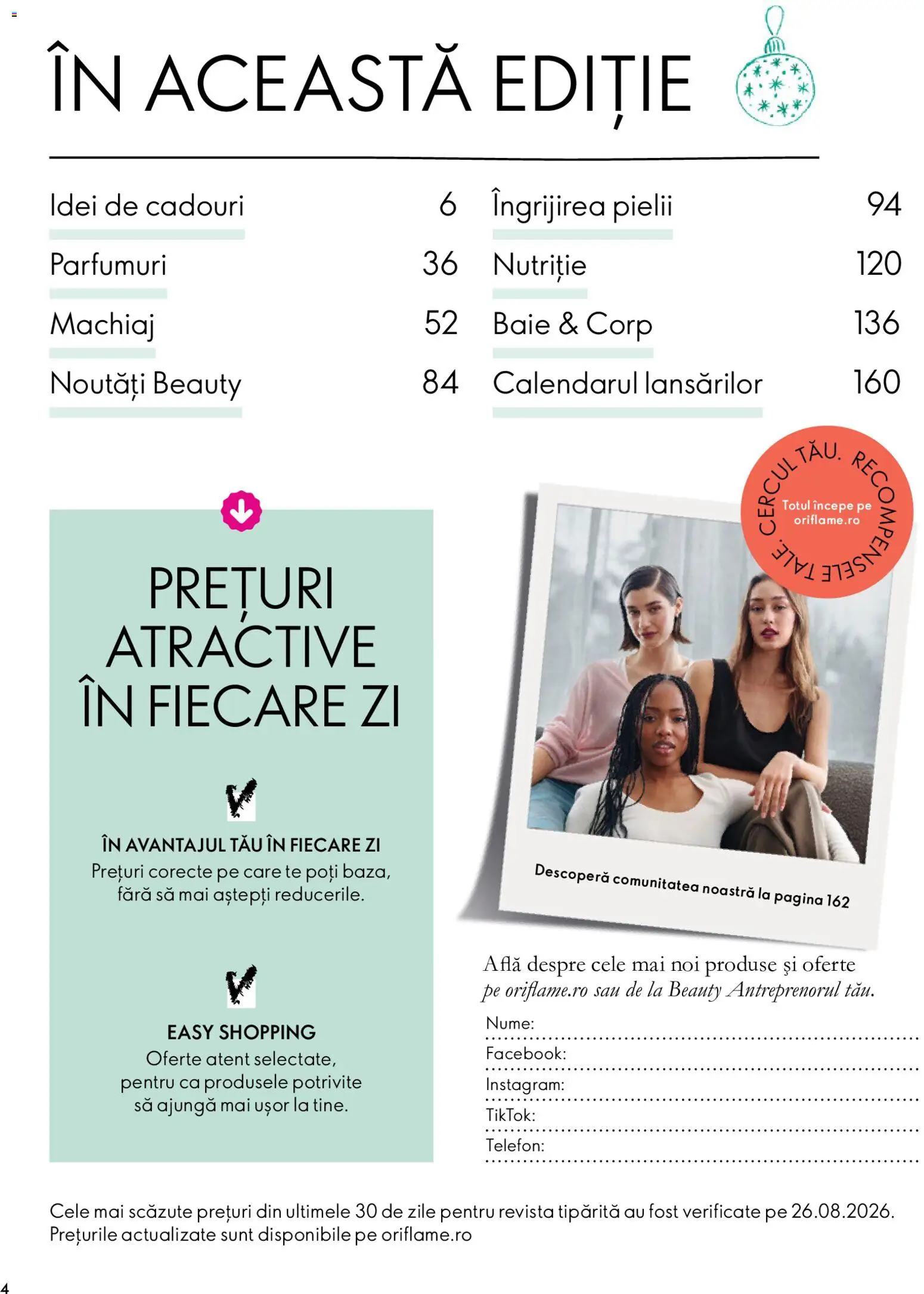 Previzualizarea de cataloage: Oriflame Oriflame Catalog 15 2026 valabil de la 11.11.2026 - Telefon, Machiaj