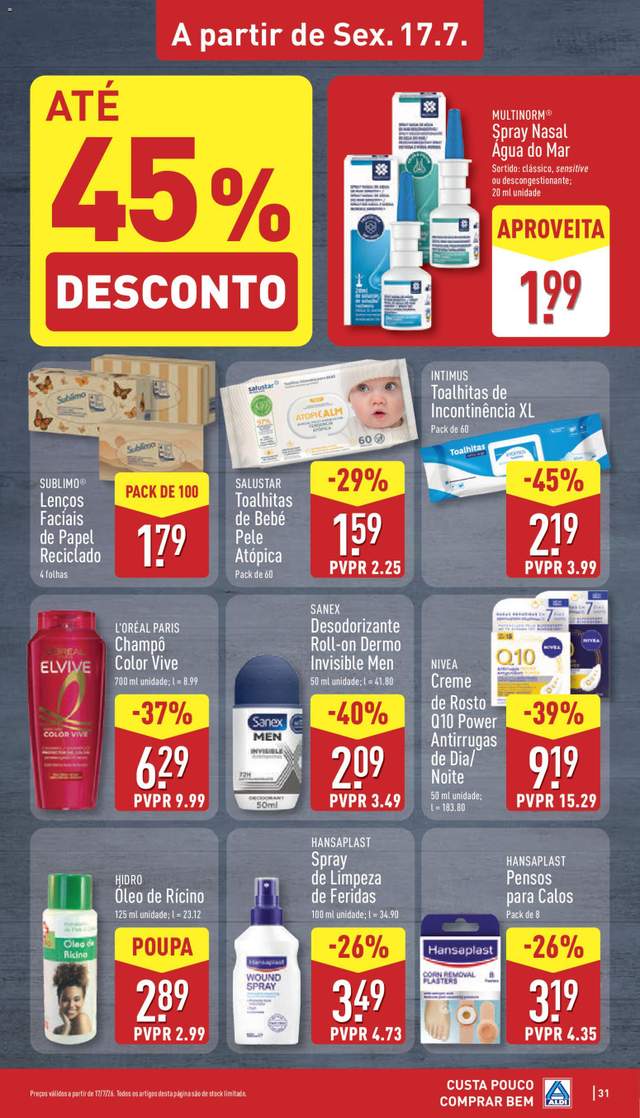 Novo folheto Aldi a partir de 13/07