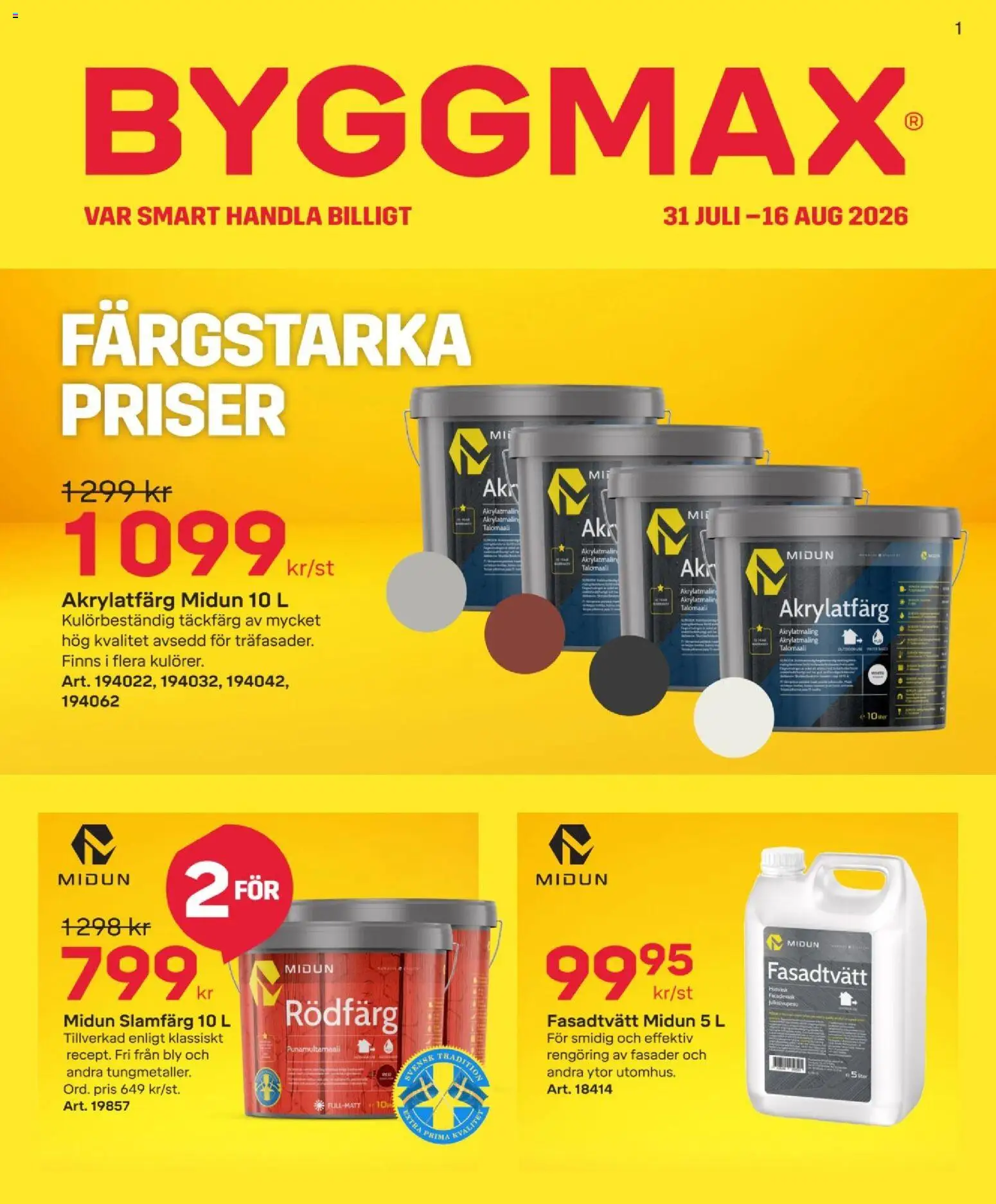 Förhandsgranska reklamblad ByggMax erbjudanden från butik ByggMax gäller från 31/07/2026