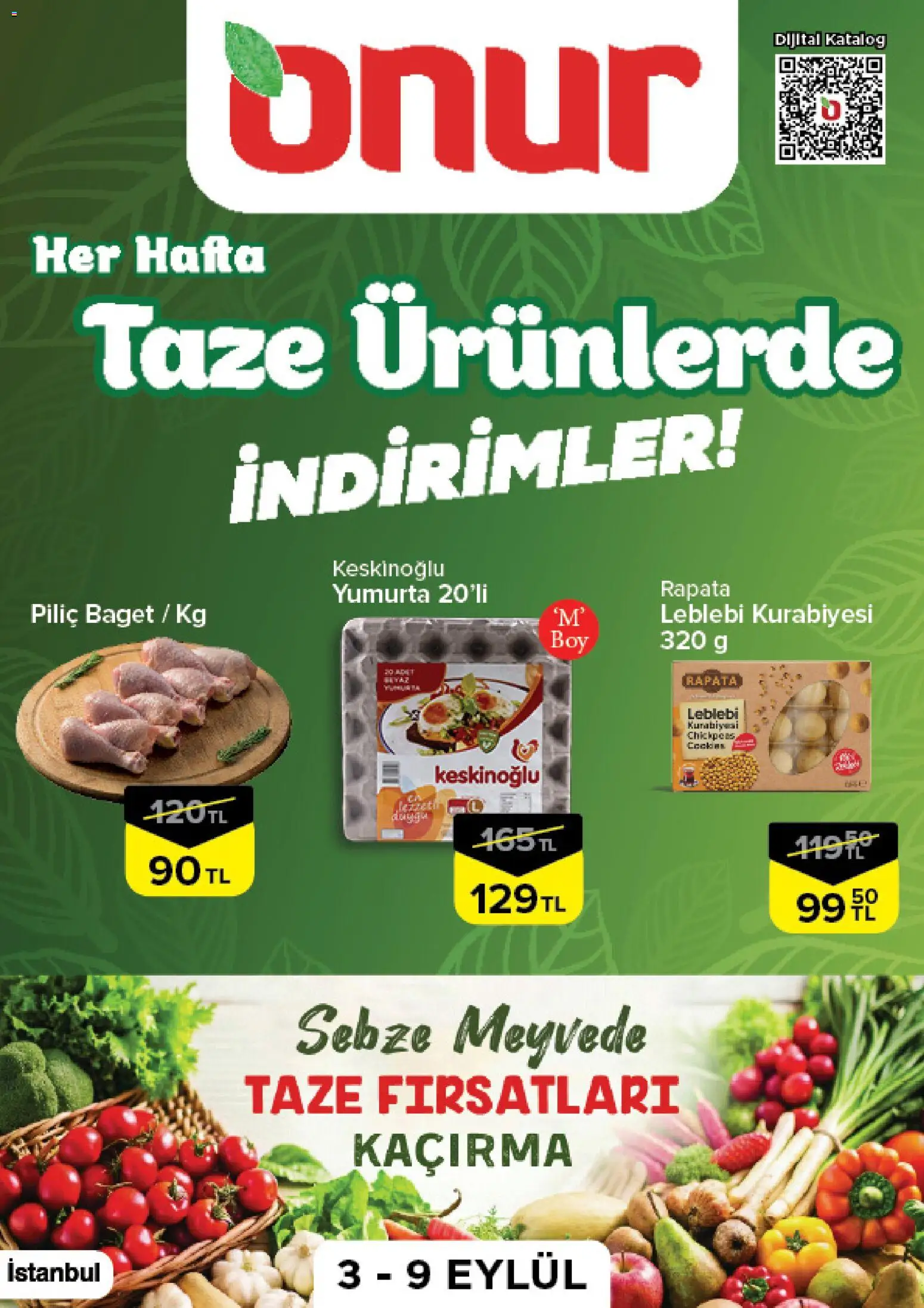 Onur Market Onur Market - Taze Ürünlerde İndirimler 03.09.2026 - Broşürünün önizlemesi