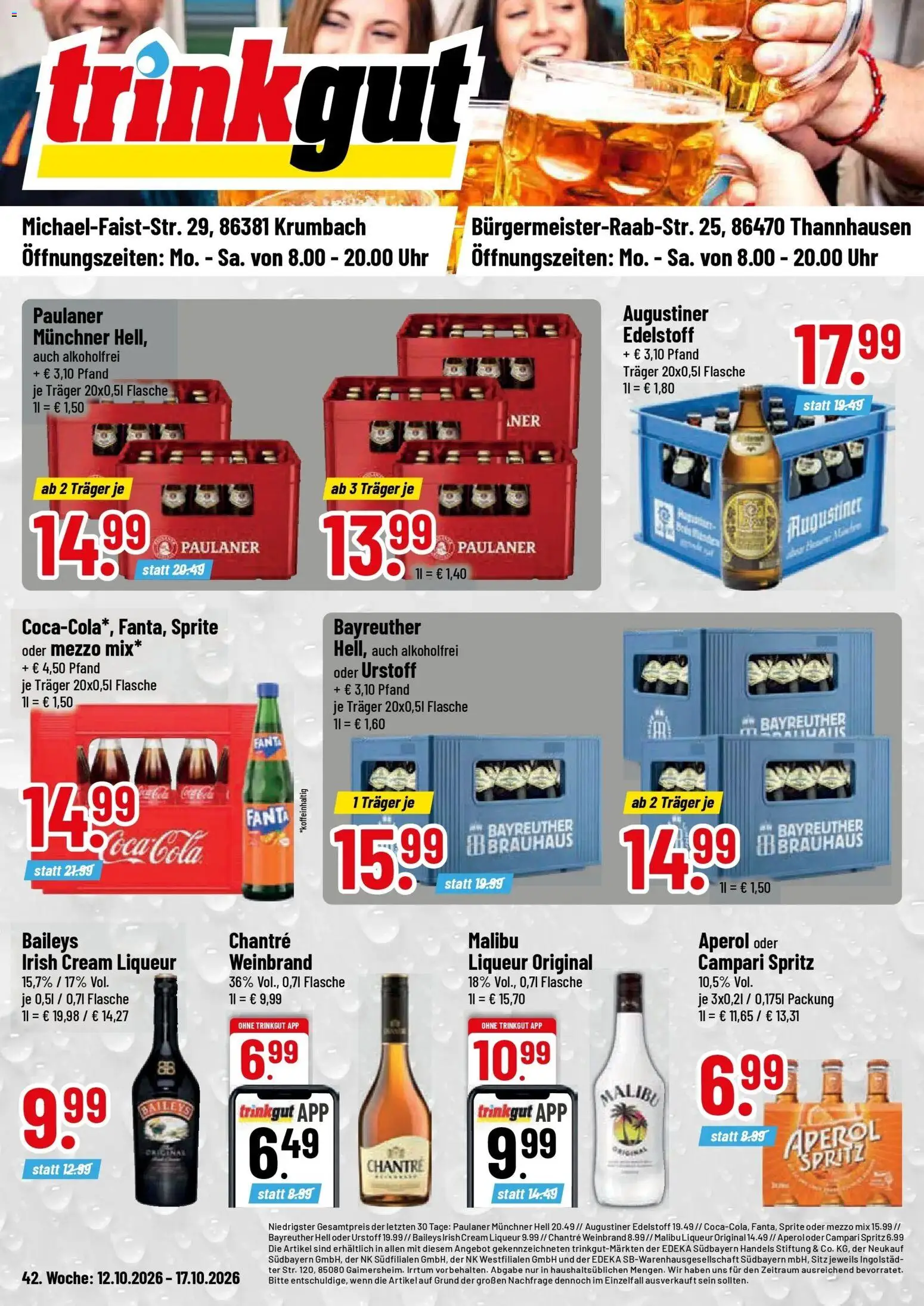 Vorschau von dem Prospekt des Geschäftes Trinkgut, gültig ab dem 12.10.2026