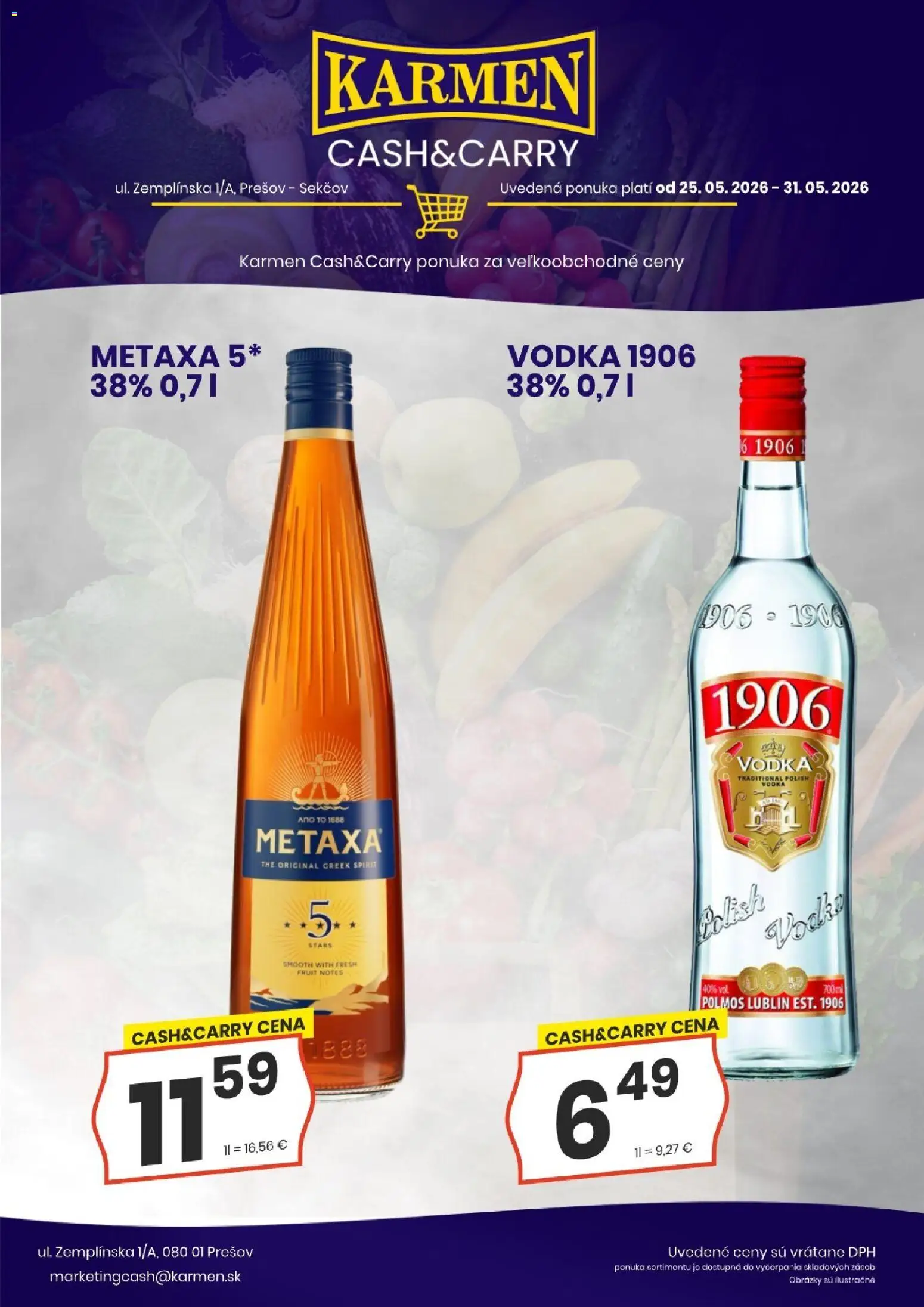 Náhľad KARMEN CBA letáku platného od 25.05.2026 - Vodka, Metaxa, Metaxa 5*