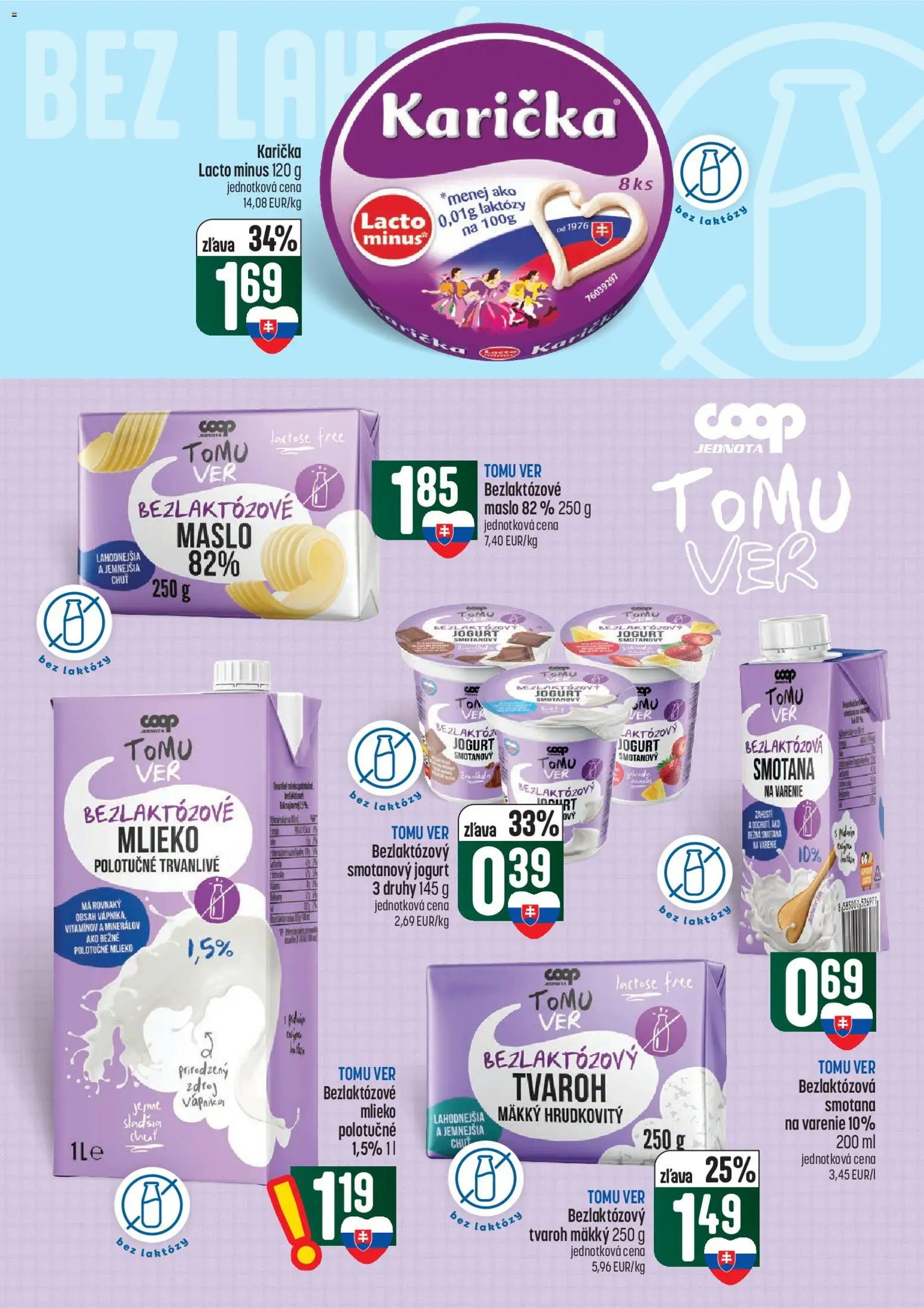 Náhľad COOP Jednota letáku platného od 01.10.2026 - Maslo, Tvaroh, Mlieko, Jogurt, Smotana, Smotanový jogurt