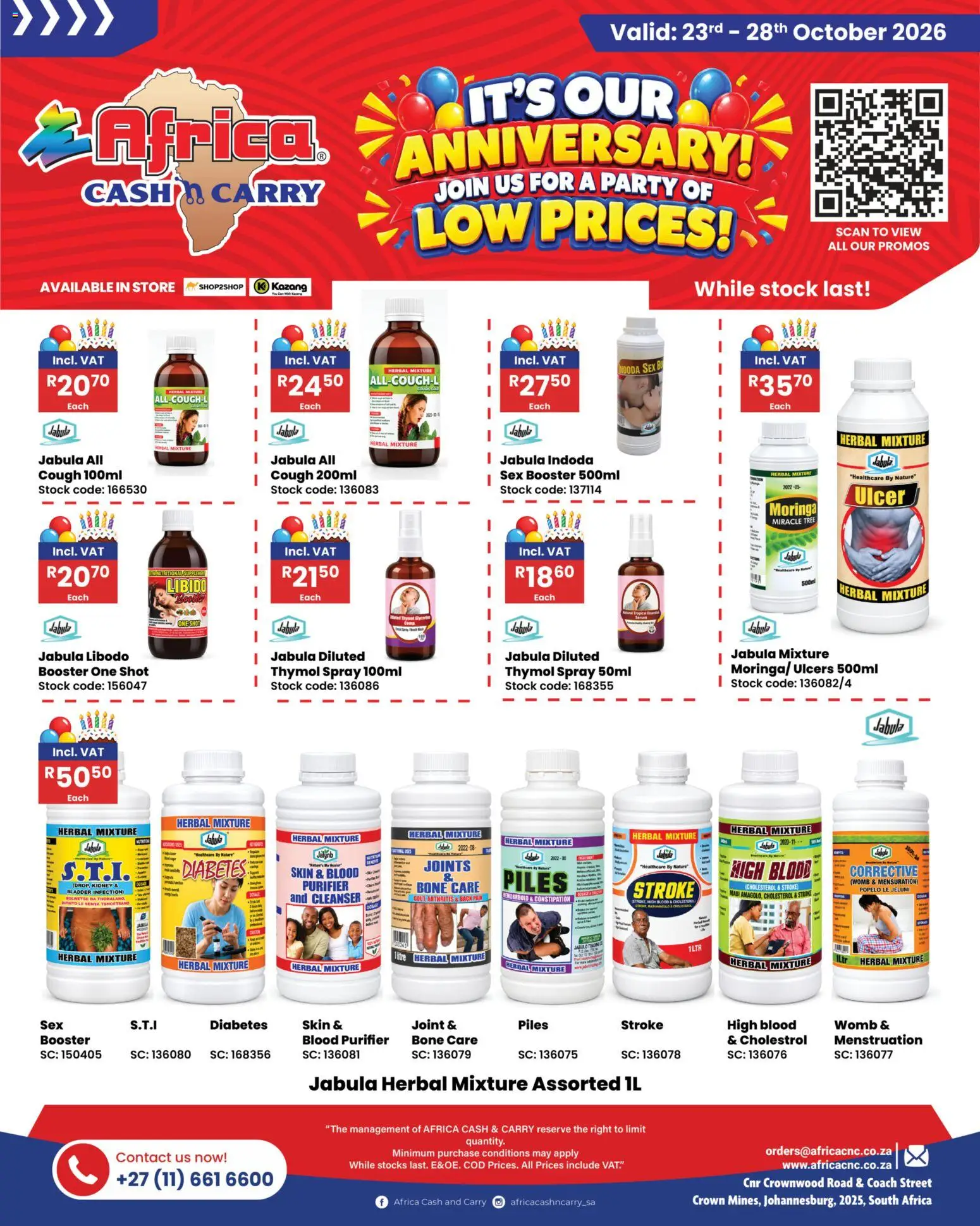 Preview of Africa Cash & Carry flyer valid from 23/10/2026 - Stock, Serum