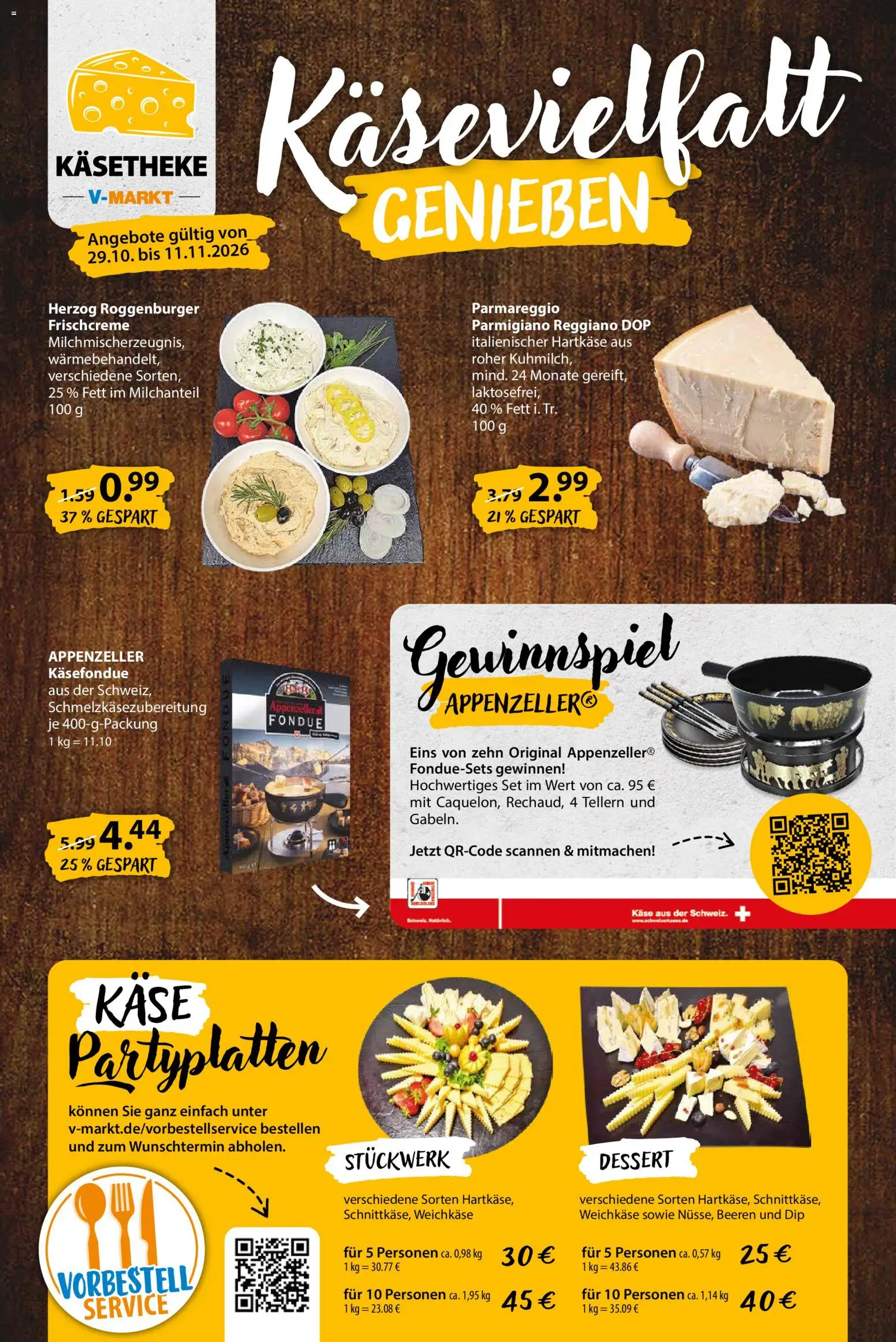 Vorschau von dem Prospekt des Geschäftes V-Markt, gültig ab dem 29.10.2026 - Käse, Fondue