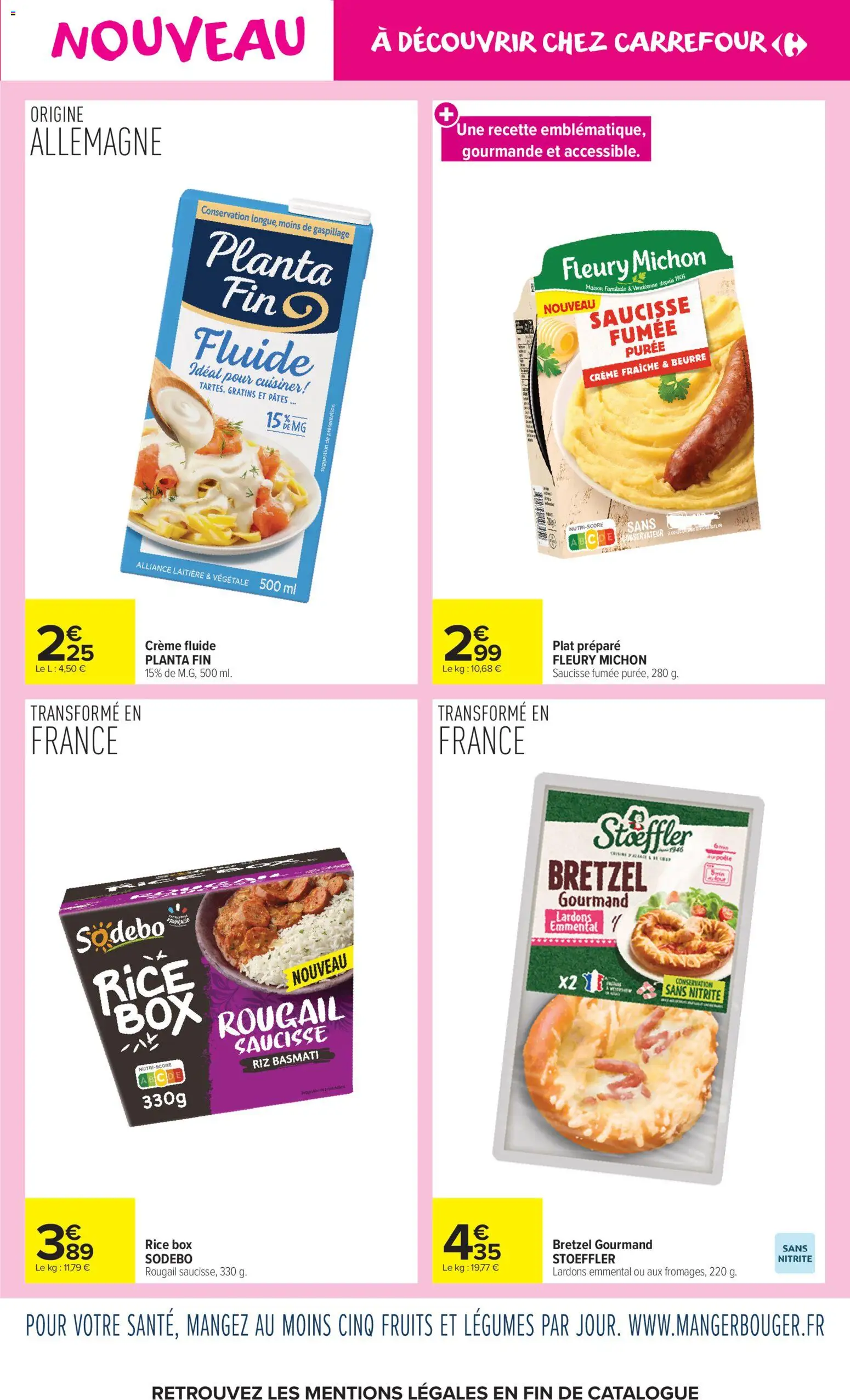 Prévisualisation de Carrefour Market Innos novembre du magasin Carrefour Market formulaire valide 03/11/2026 - Alliance, Pâtes, Beurre, Riz, Crème, Emmental, Riz basmati, Saucisse fumée