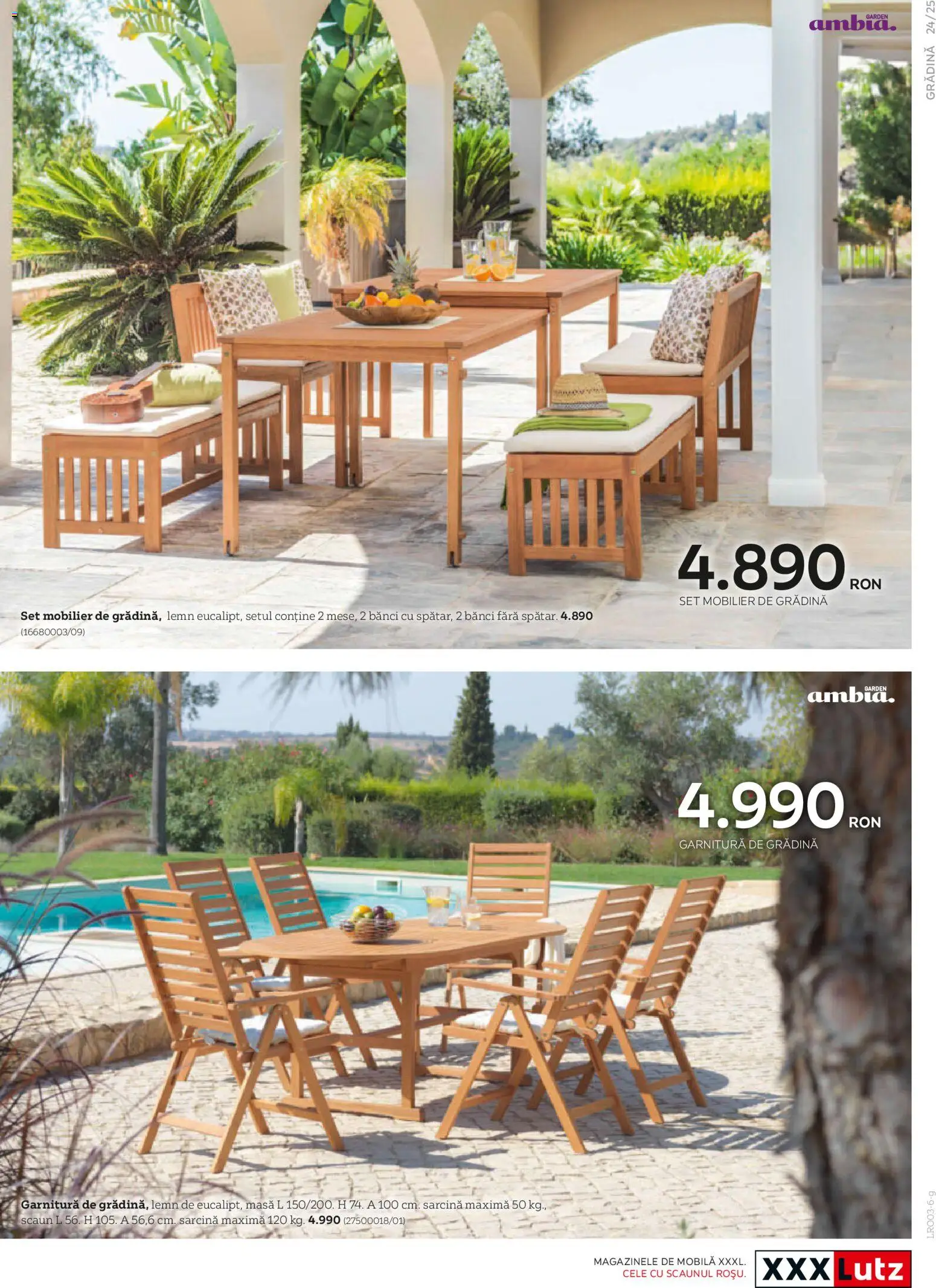 Previzualizarea de cataloage: XXXLutz XXXLutz Catalog grădină valabil de la 09.03.2026 - Masă, Scaun, Gradina