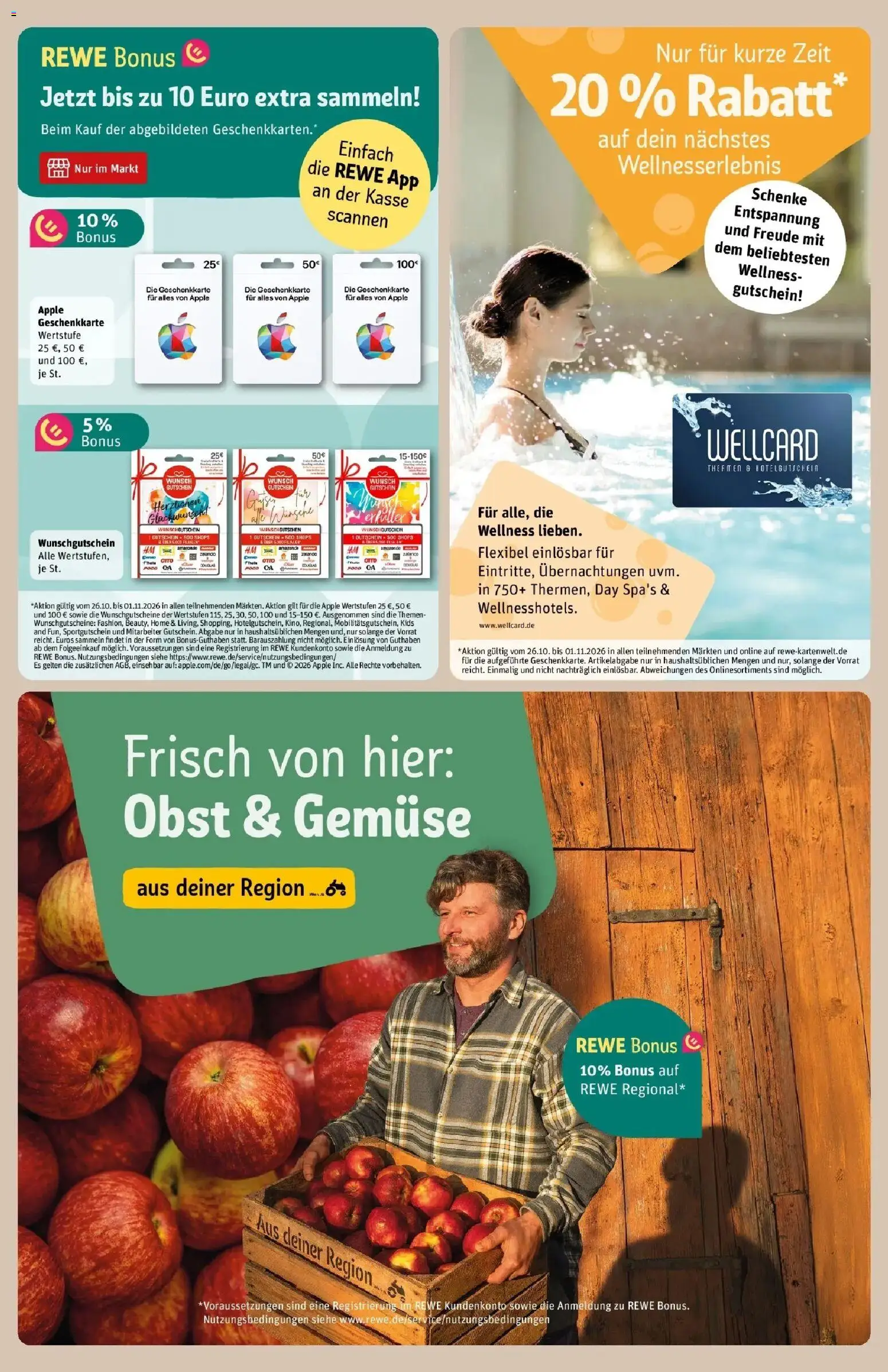 Vorschau von dem Prospekt des Geschäftes Rewe, gültig ab dem 26.10.2026