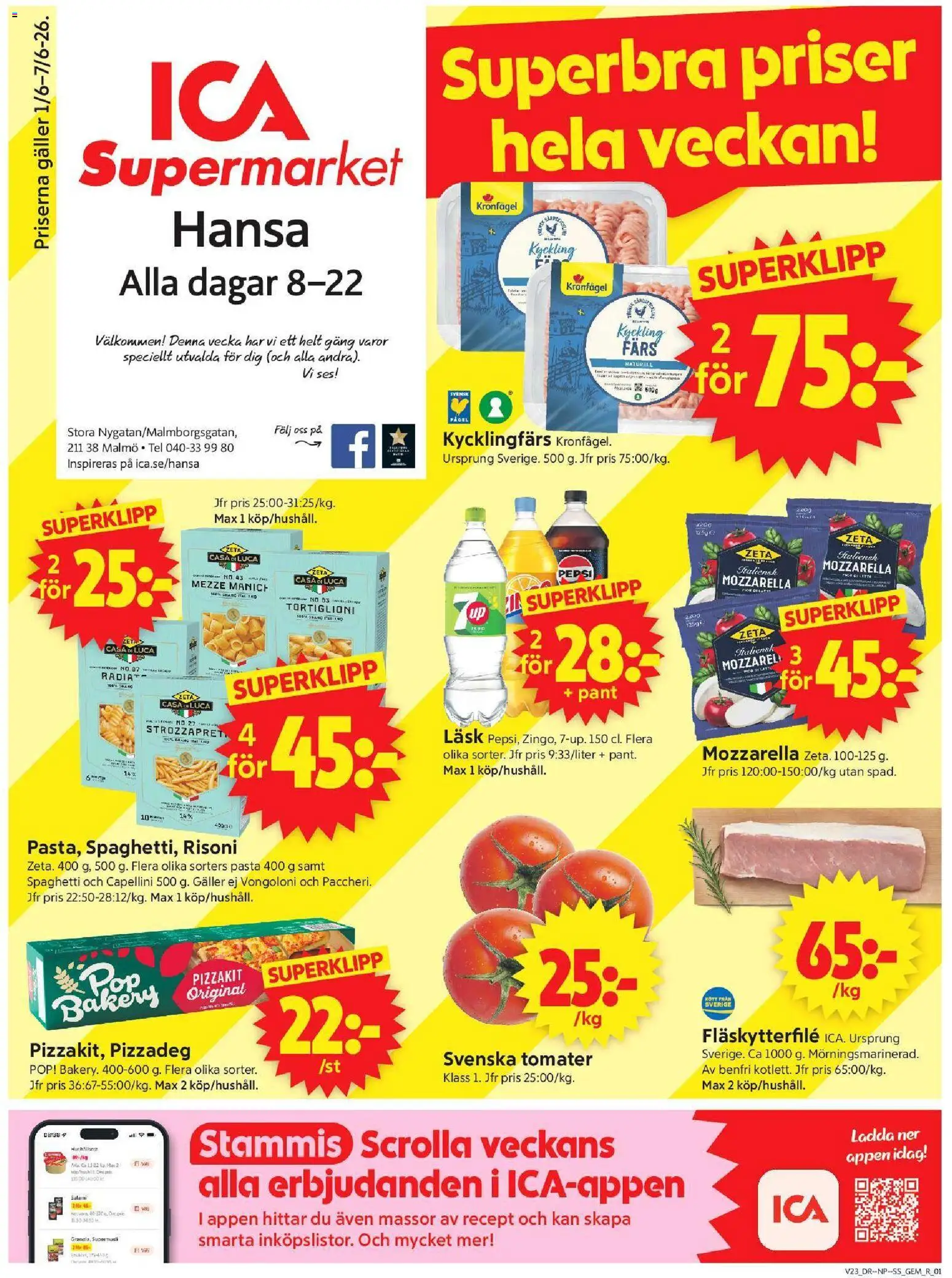 Förhandsgranska reklamblad Malmö från butik ICA Supermarket gäller från 01/06/2026