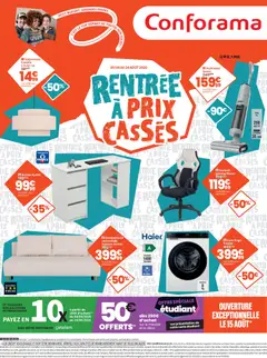 Prévisualisation de Conforama Rentrée à prix cassés du magasin Conforama formulaire valide 04/08/2026