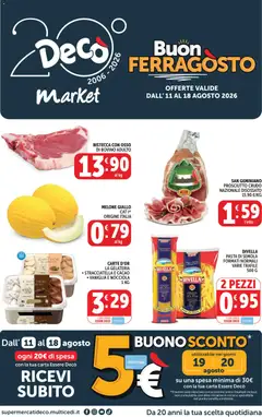 Anteprima dell'opuscolo Decò volantino Market dal negozio Decò valido da 11/08/2026