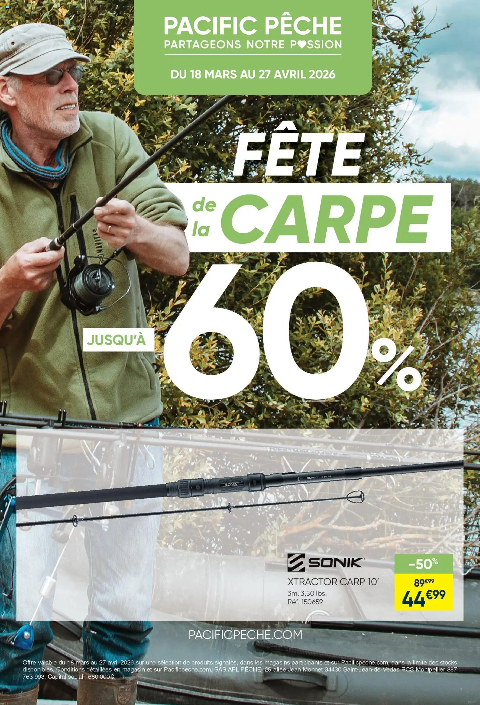 Prévisualisation de Pacific Pêche catalogue du magasin Pacific Pêche formulaire valide 18/03/2026 - Jean, Pêche, Carpe