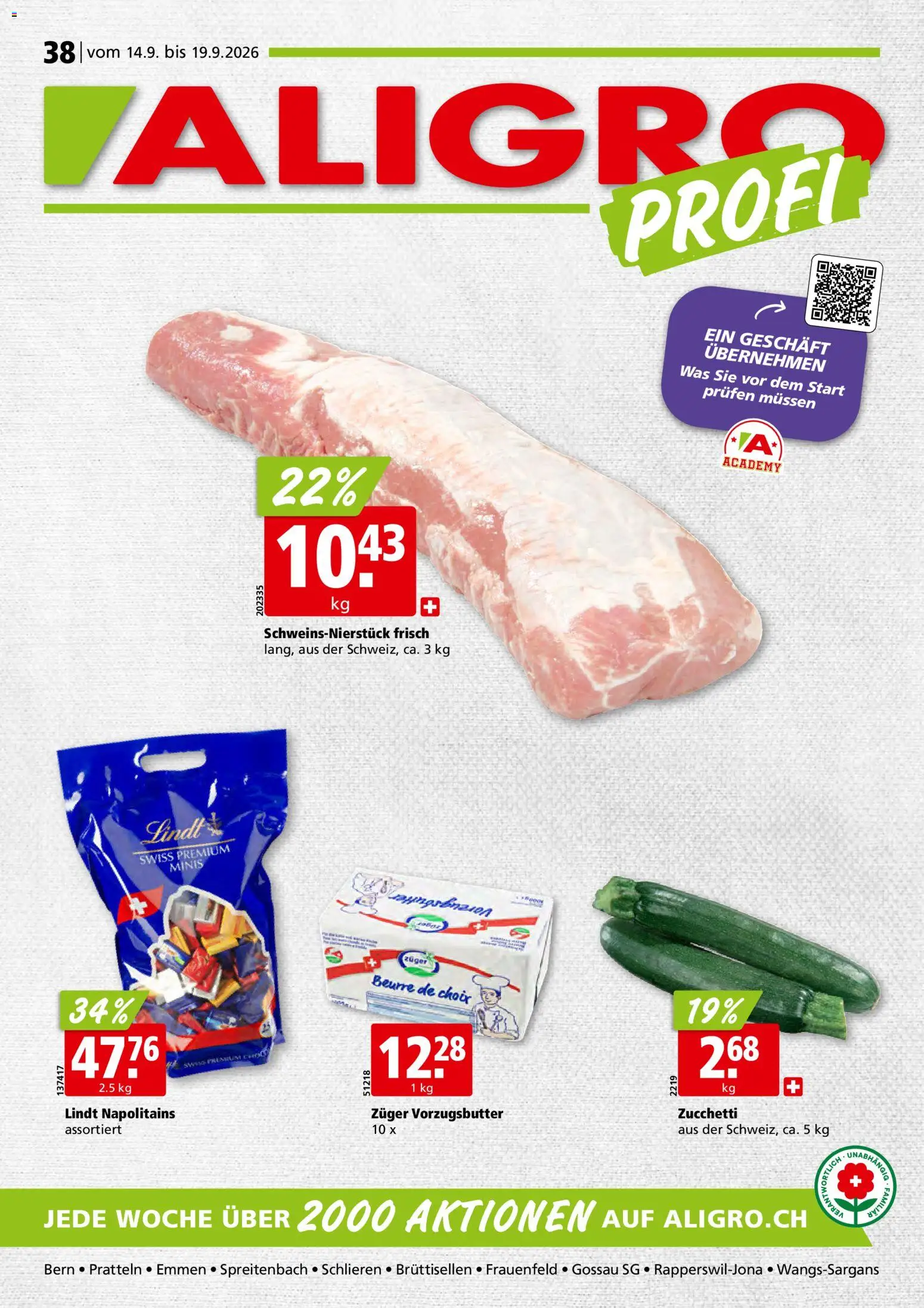 Vorschau des Merkblatts Aligro aktionen vom Shop Aligro gültig von 14.09.2026 bis 19.09.2026