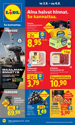 Kaupan Lidl Lidl tarjoukset - Helsinki esikatselu, voimassa 03/09/2026