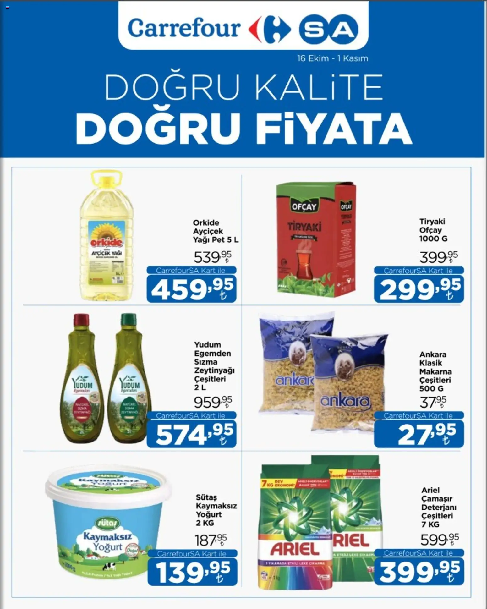 CarrefourSA CarrefourSA Katalog 16.10.2026 - Broşürünün önizlemesi