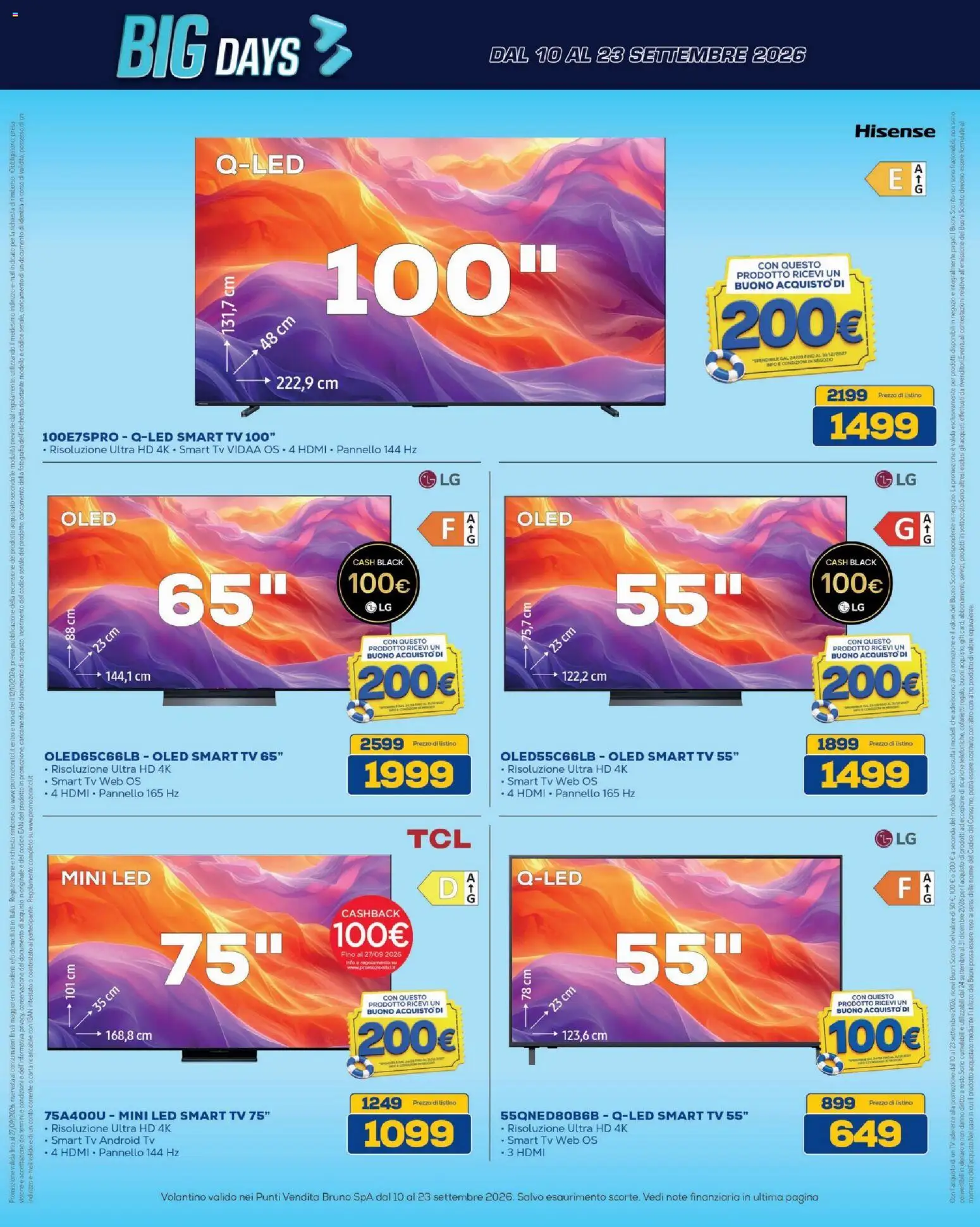 Anteprima dell'opuscolo BRUNO volantino dal negozio BRUNO valido da 10/09/2026 - TV, smart TV, Presa