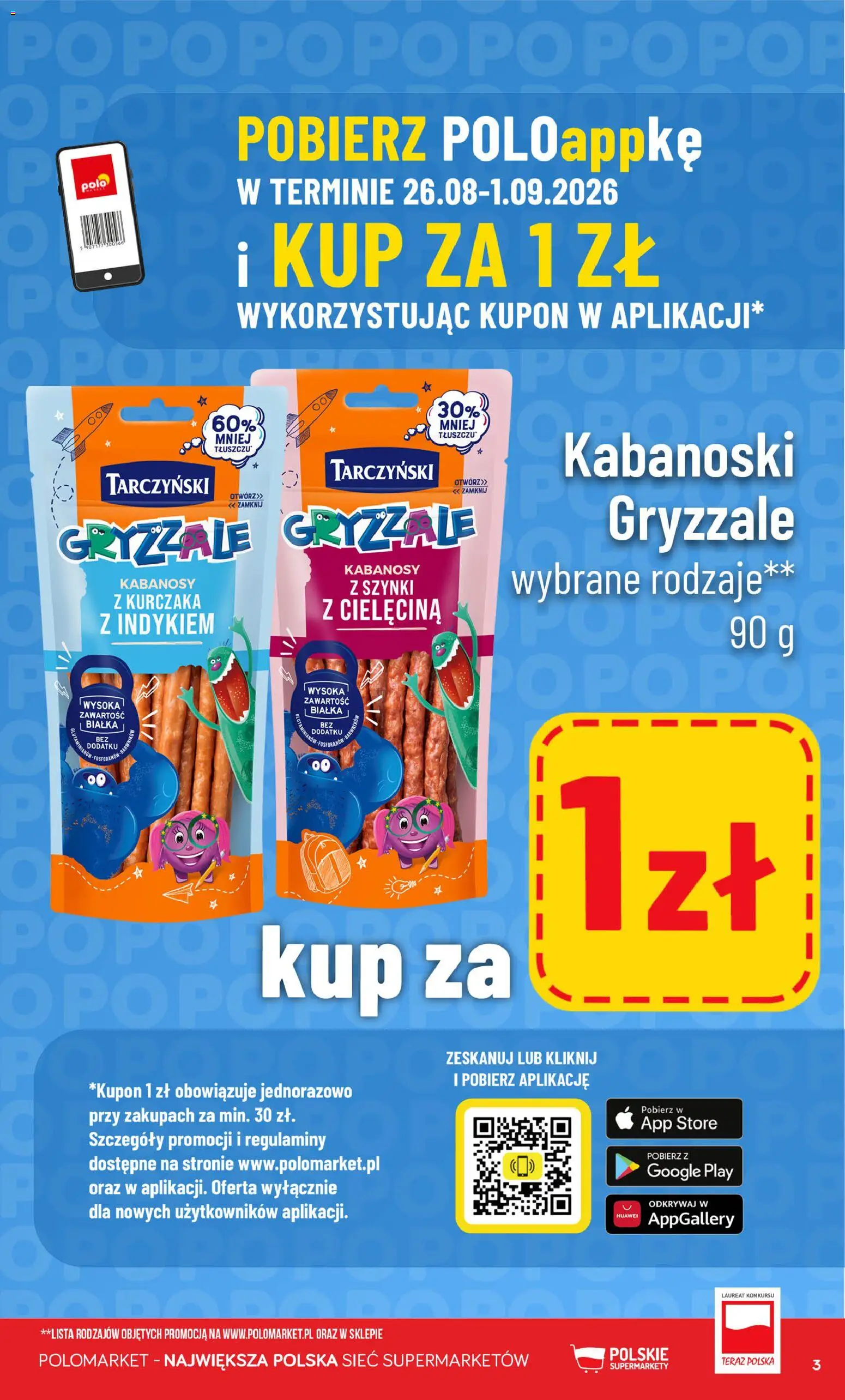 Pogląd gazetki "POLOmarket gazetka - Kupuj taniej" ze sklepu POLOmarket ważnej od 26.08.2026