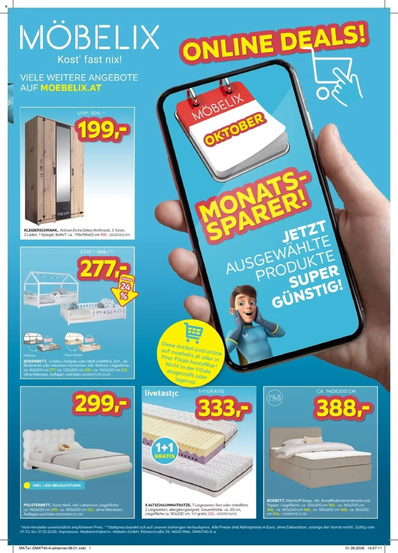 Vorschau der Angebote: Möbelix Möbelix Online deals gültig ab 01.10.2026