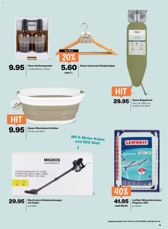Neue Migros Aktionen ab 10.09.