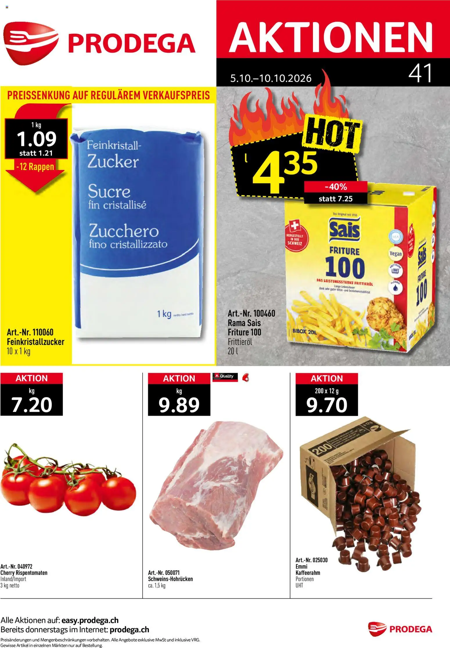 Vorschau des Merkblatts Prodega aktionen vom Shop Prodega gültig von 05.10.2026 bis 10.10.2026 - Zucker