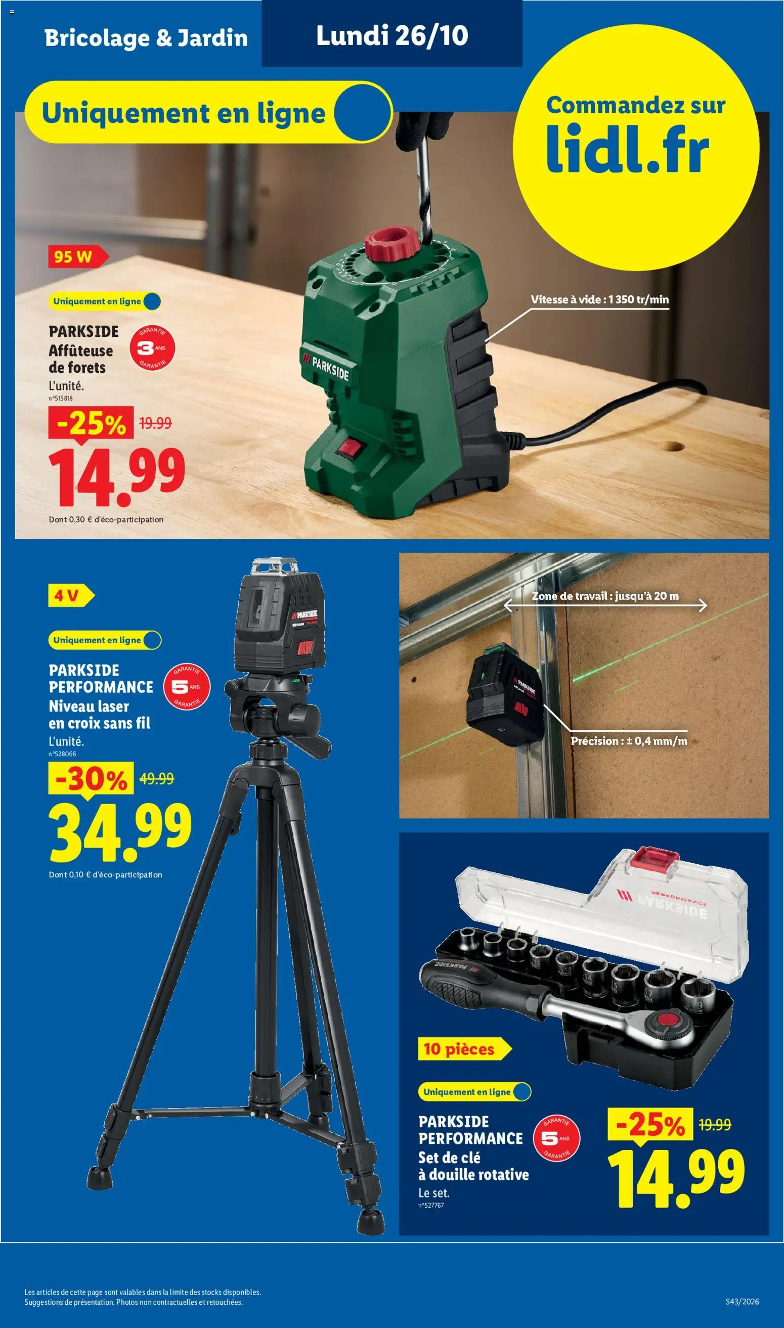 Prévisualisation de LIDL catalogue les bonnes affaires Exclu Web du magasin LIDL formulaire valide 26/10/2026