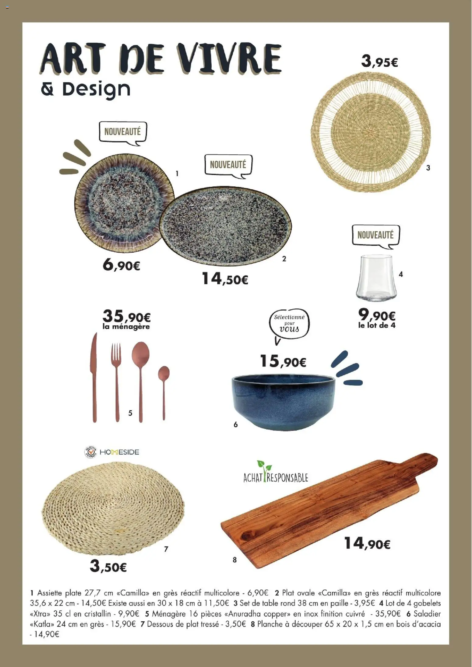 Prévisualisation de E.Leclerc La table d'automne 2026 du magasin E.Leclerc formulaire valide 01/09/2026 - Table, Assiette, Planche à découper