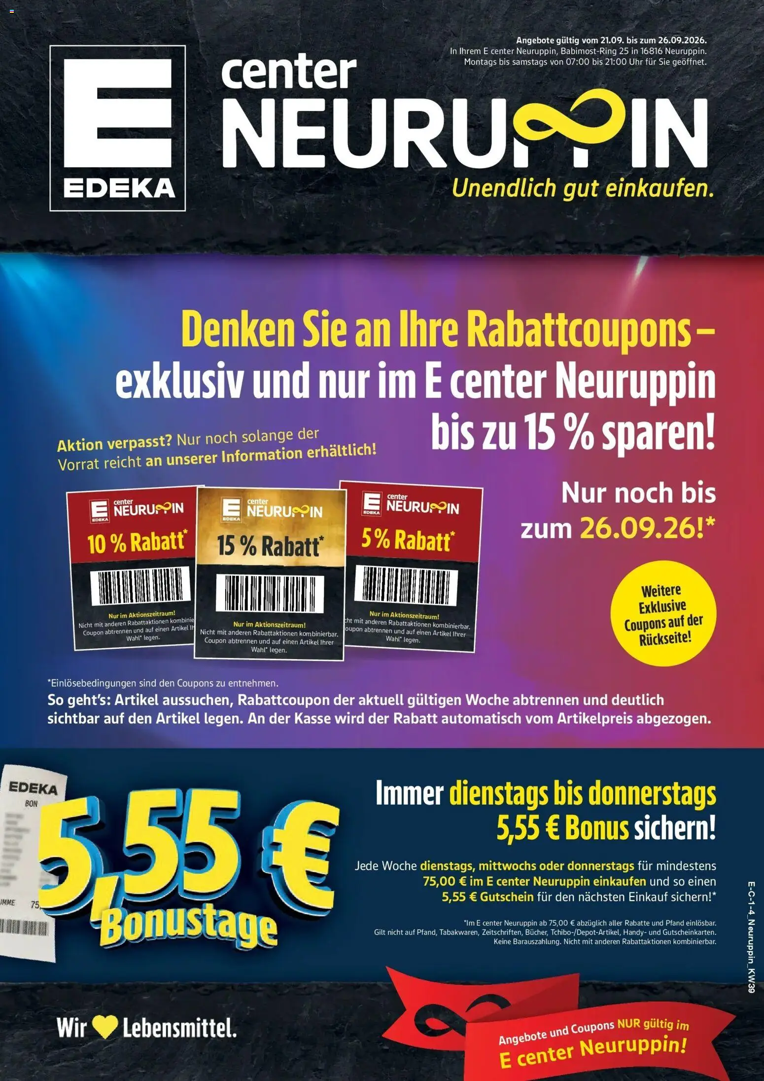 Vorschau von dem Prospekt des Geschäftes Edeka, gültig ab dem 21.09.2026