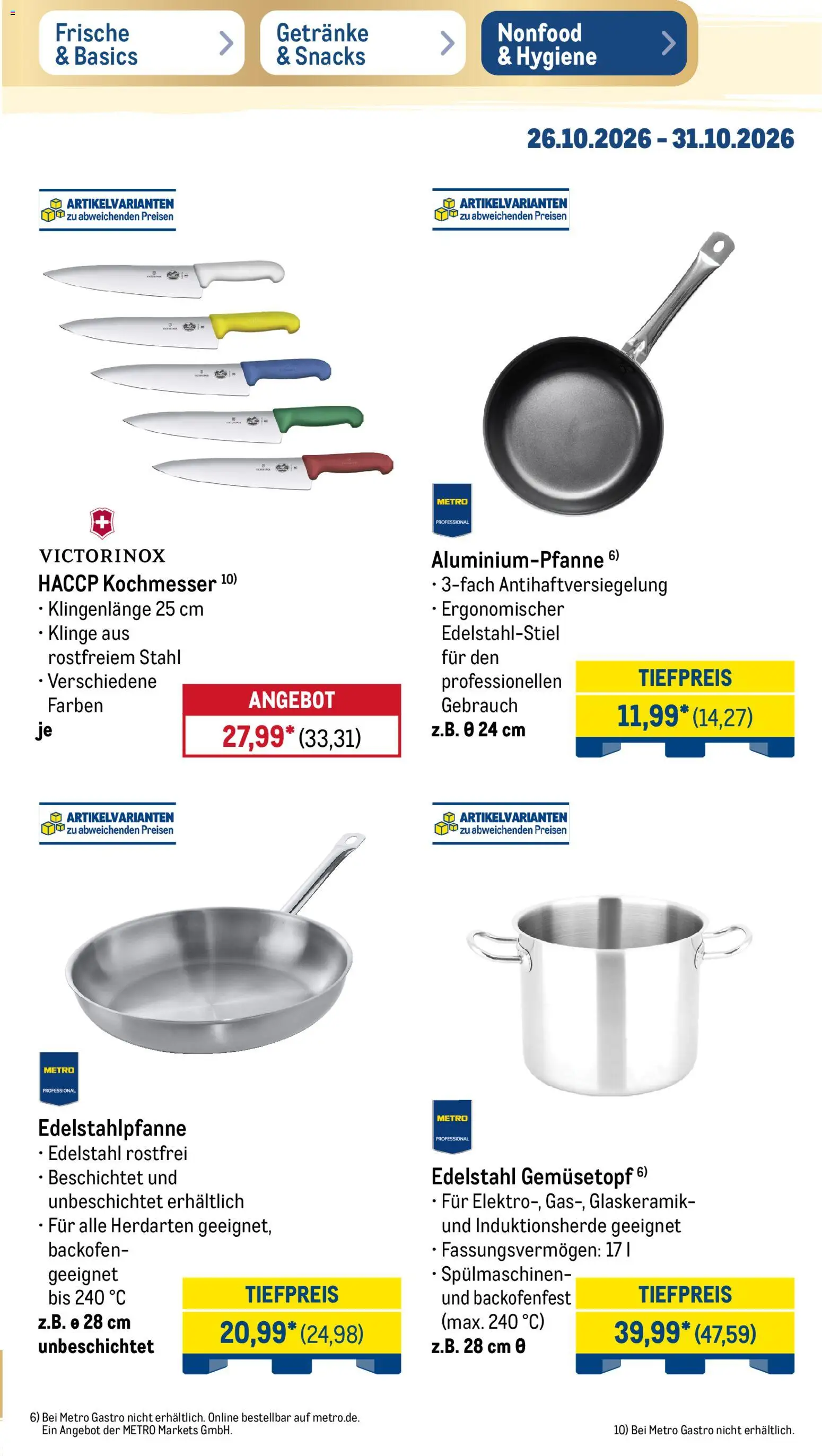 Vorschau von dem Prospekt des Geschäftes Metro, gültig ab dem 26.10.2026 - Backofen