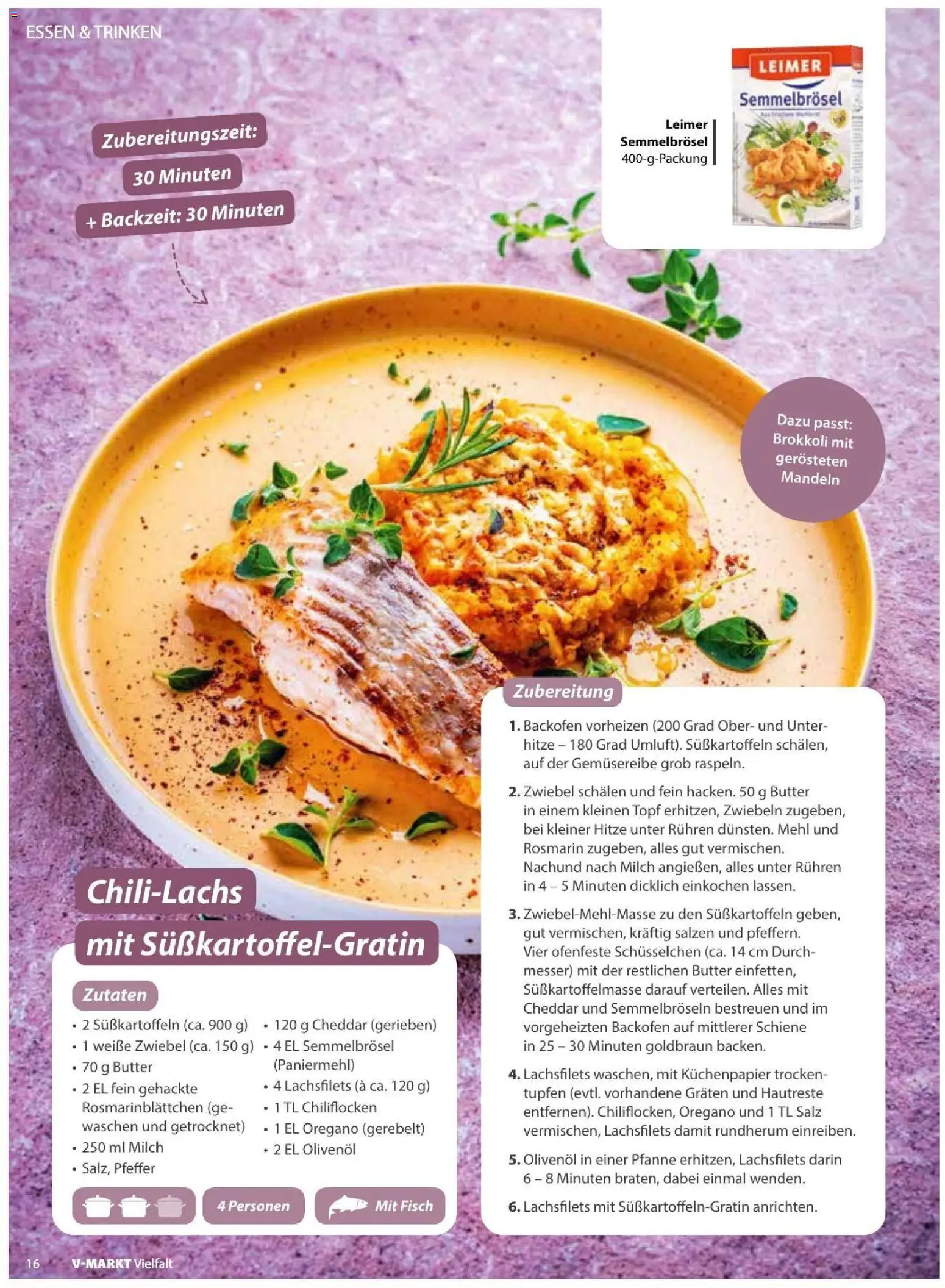 Vorschau von dem Prospekt des Geschäftes V-Markt, gültig ab dem 01.09.2026 - Fisch, Brokkoli, Milch, Mehl, Mandeln, Salz, Zwiebeln, Olivenol