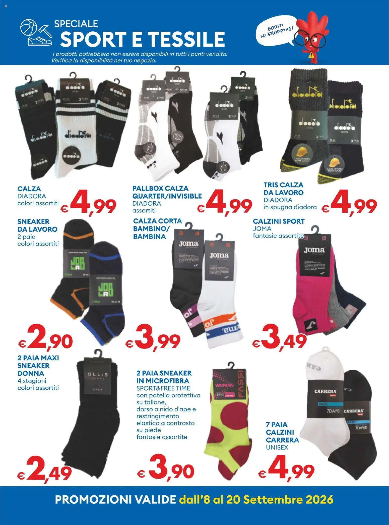 Anteprima dell'opuscolo MD Discount volantino dal negozio MD Discount valido da 08/09/2026 - Spugna, Calzini