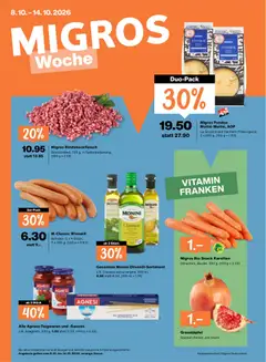 Vorschau des Merkblatts Migros aktionen vom Shop Migros gültig von 08.10.2026 bis 14.10.2026
