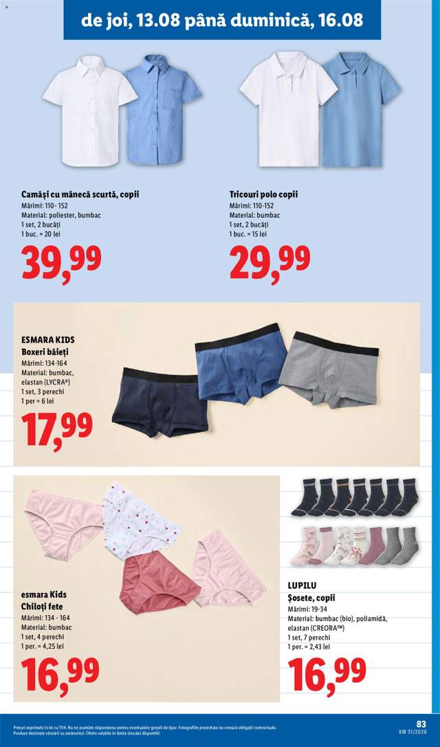 Noul catalog Lidl de la 10.08.