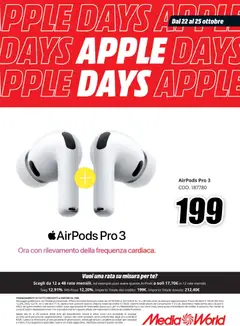 Anteprima dell'opuscolo Media World volantino Apple Days dal negozio Media World valido da 22/10/2026