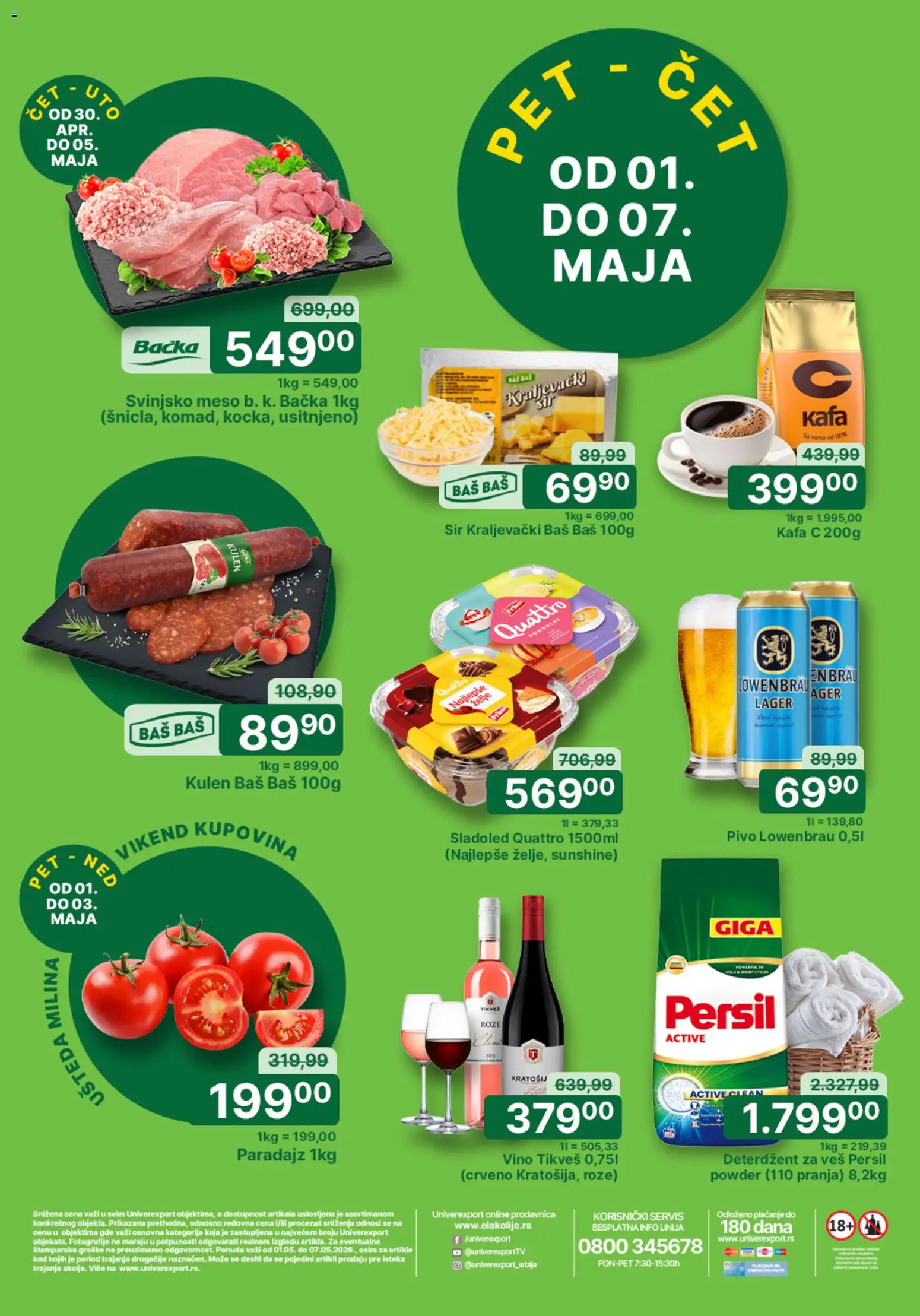 Pregled Univerexport kataloga - važi od 01.05.2026