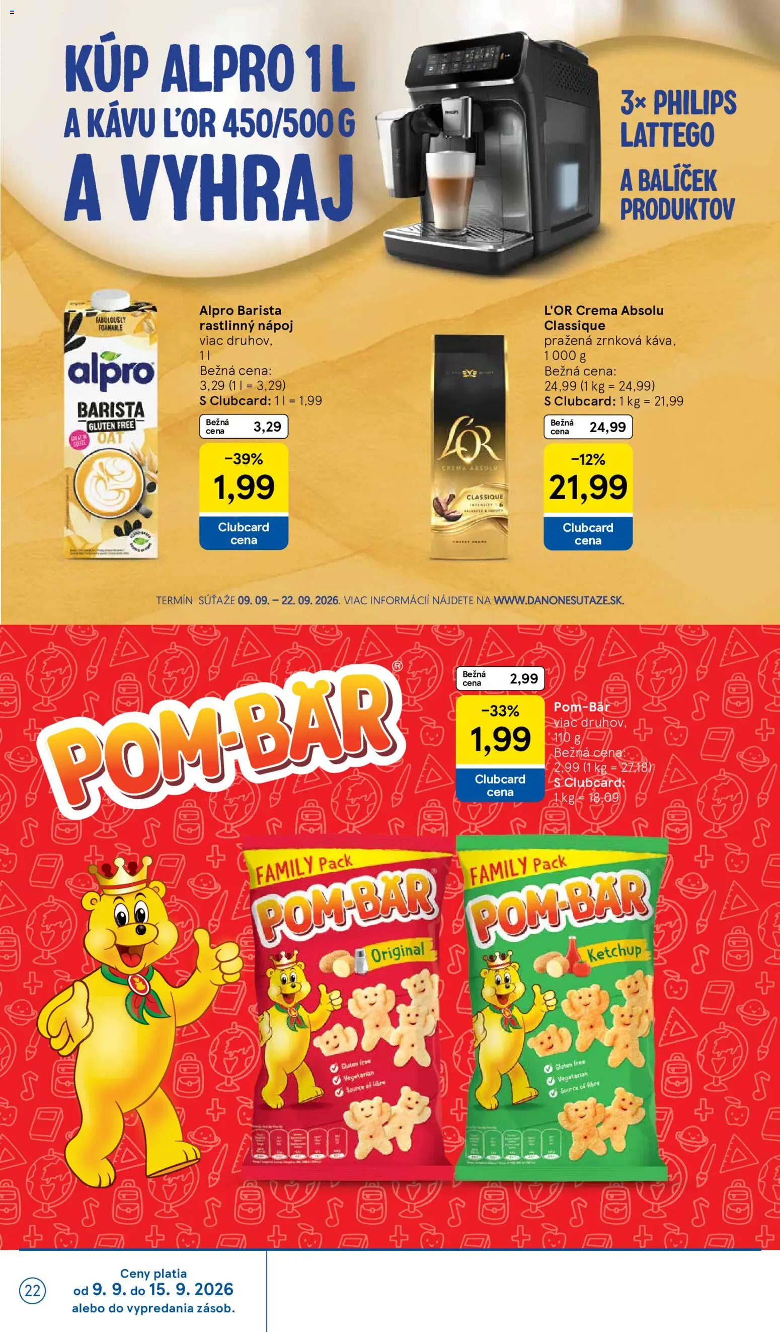 Náhľad Tesco letáku platného od 09.09.2026 - Barista, Alpro