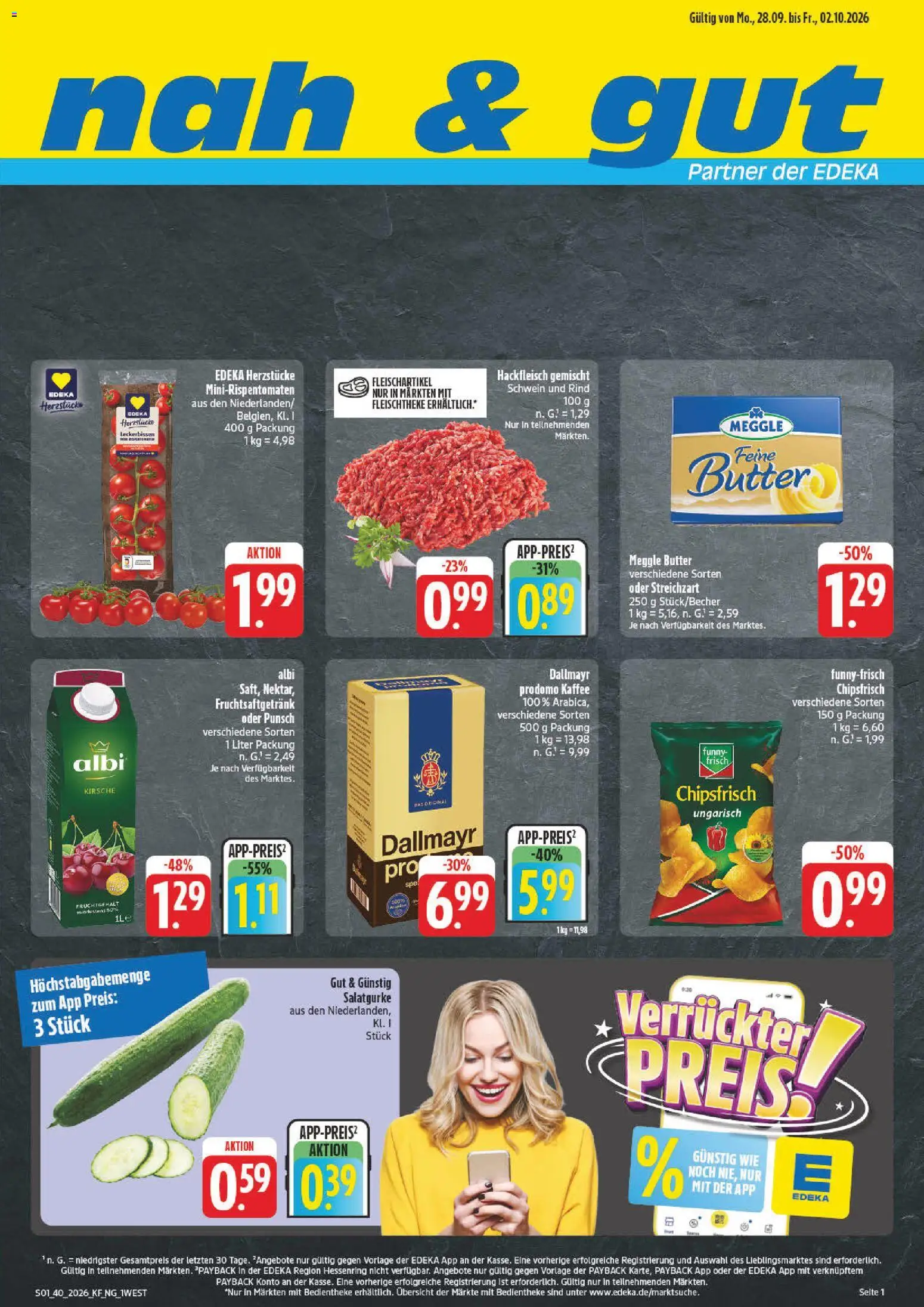 Vorschau von dem Prospekt des Geschäftes nah & gut, gültig ab dem 28.09.2026