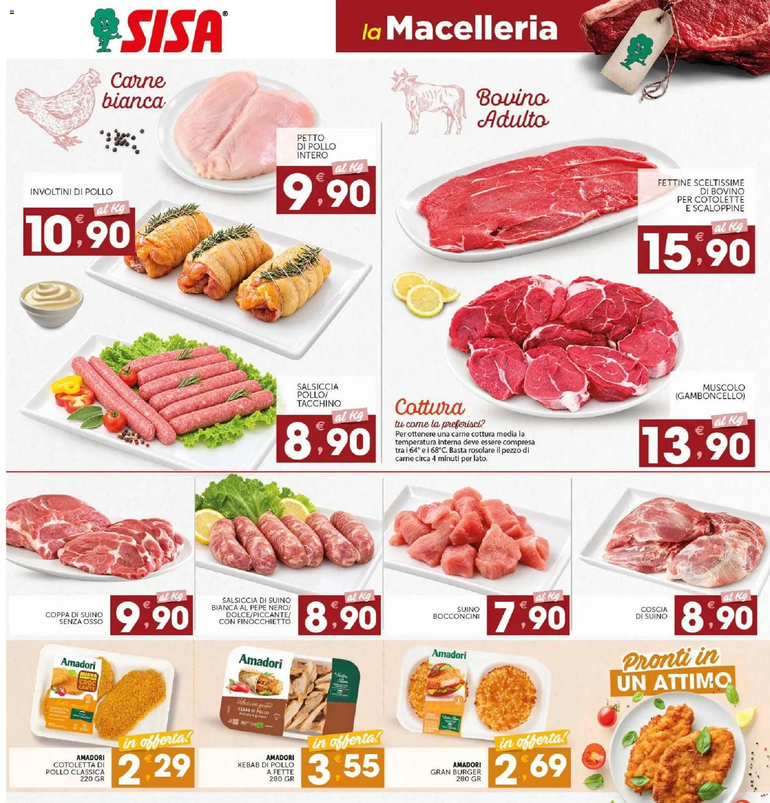 Anteprima dell'opuscolo SISA volantino Calabria dal negozio SISA valido da 29/10/2026 - Pollo, Pepe, Tacchino, Salsiccia, Bovino, Petto di Pollo, Suino, Pollo intero